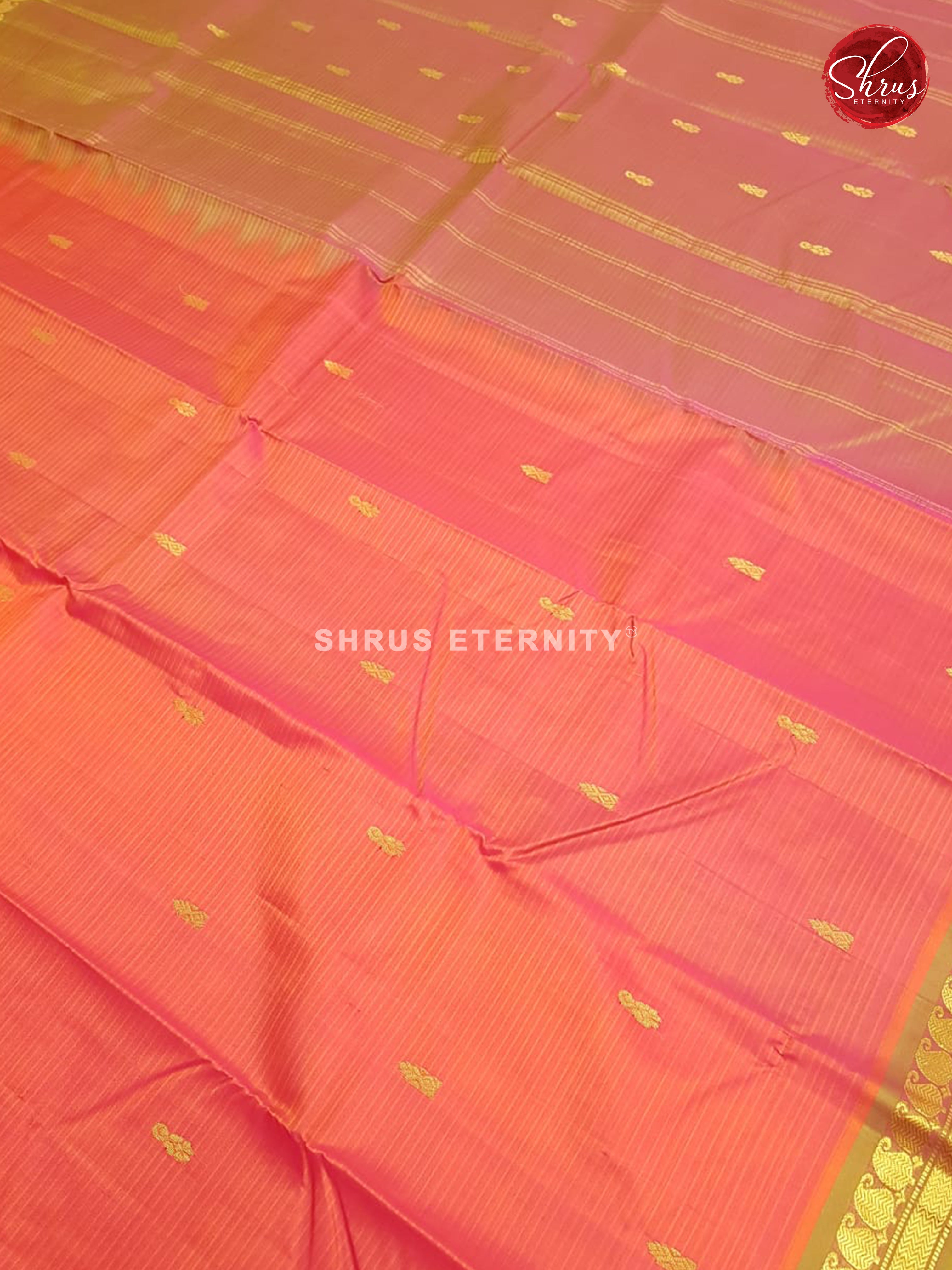 Orange & Brown - Kanchipuram Silk - Shop on ShrusEternity.com