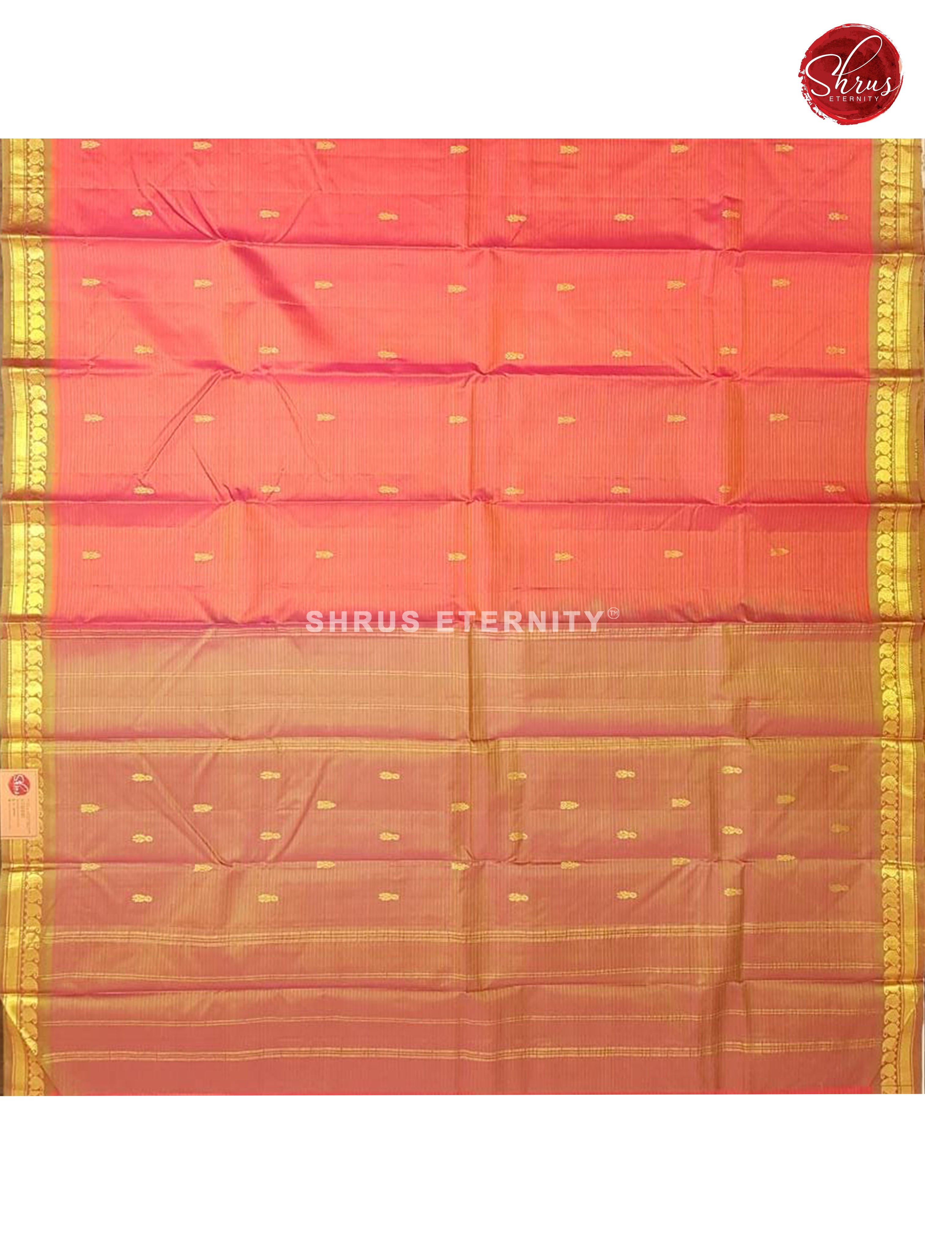 Orange & Brown - Kanchipuram Silk - Shop on ShrusEternity.com