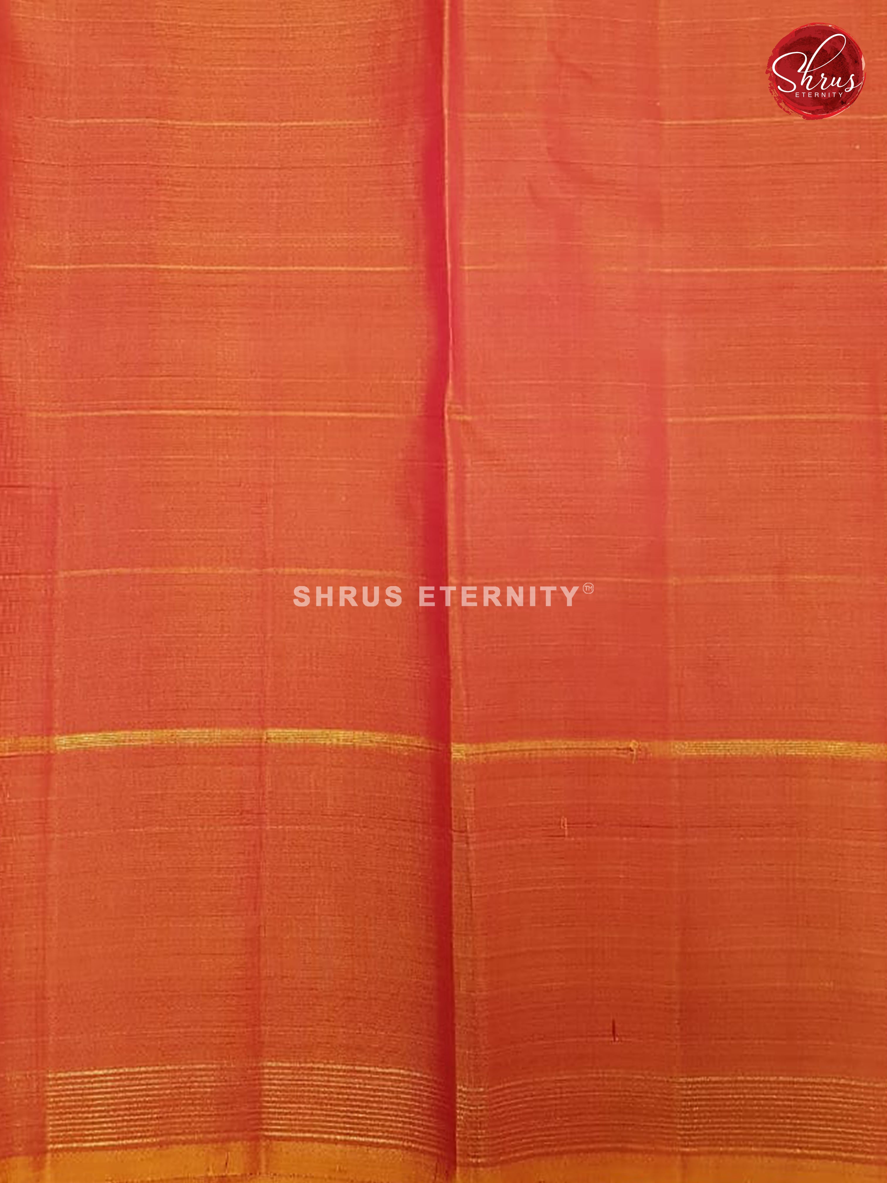 Pink & Brick Orange - Kanchipuram Silk - Shop on ShrusEternity.com