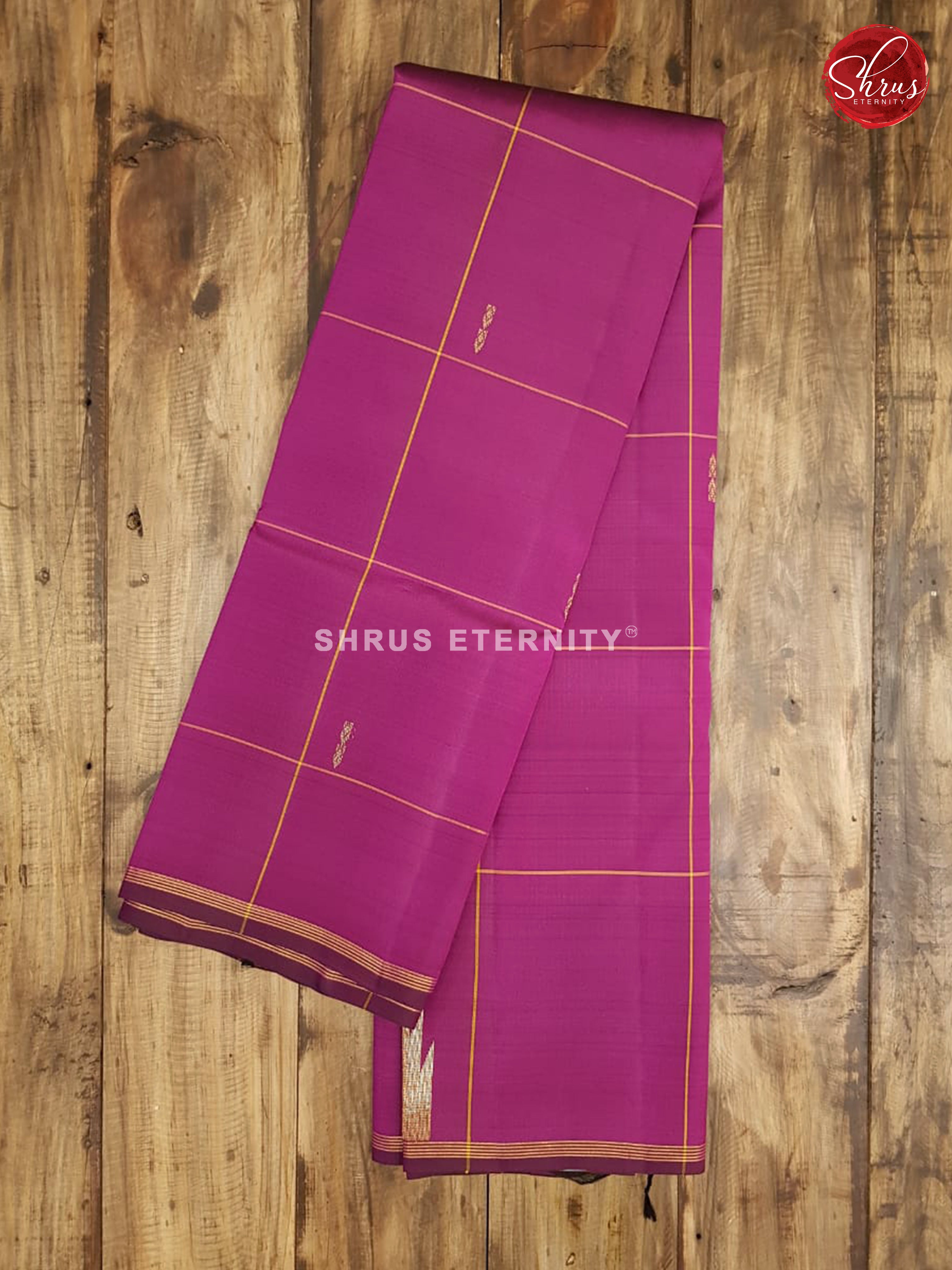 Purple ( Single Tone) - Kanchipuram Silk - Shop on ShrusEternity.com