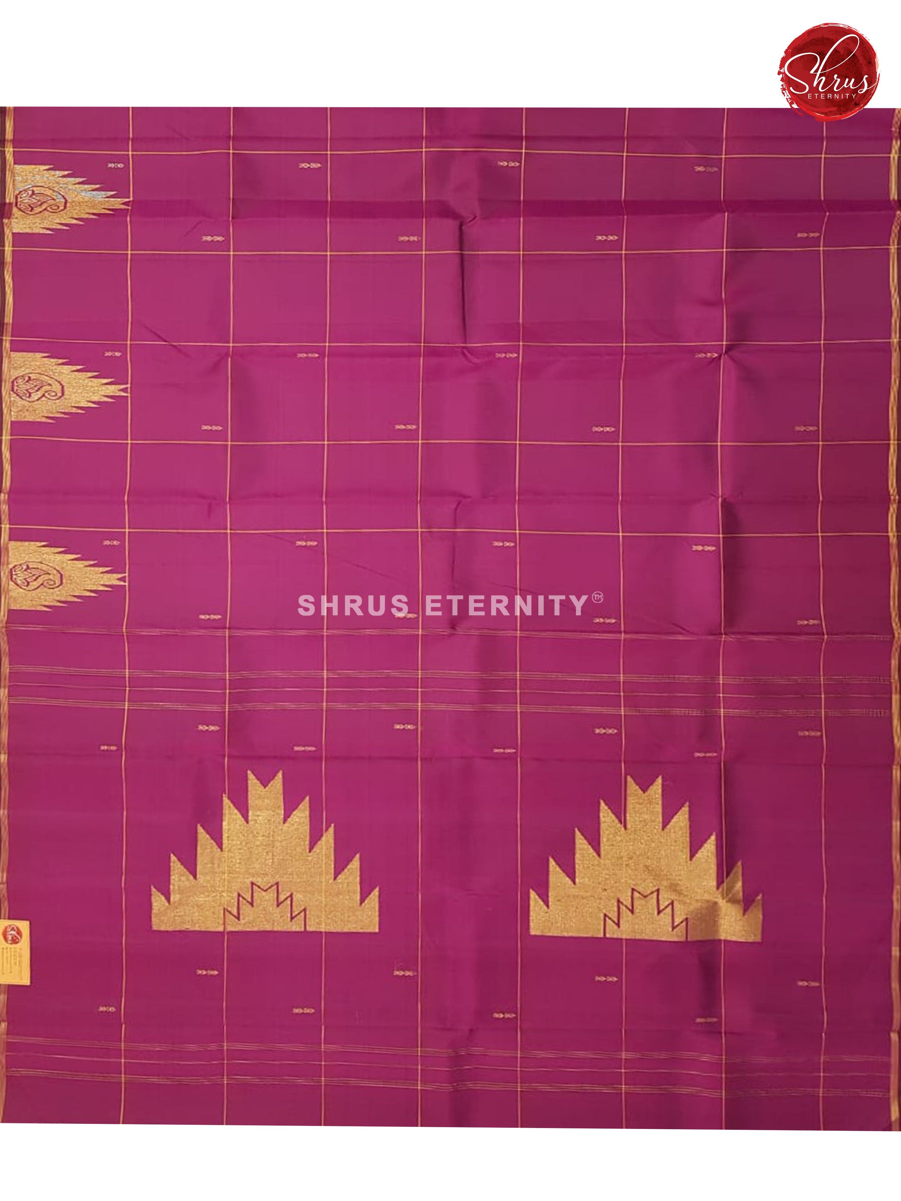 Purple ( Single Tone) - Kanchipuram Silk - Shop on ShrusEternity.com