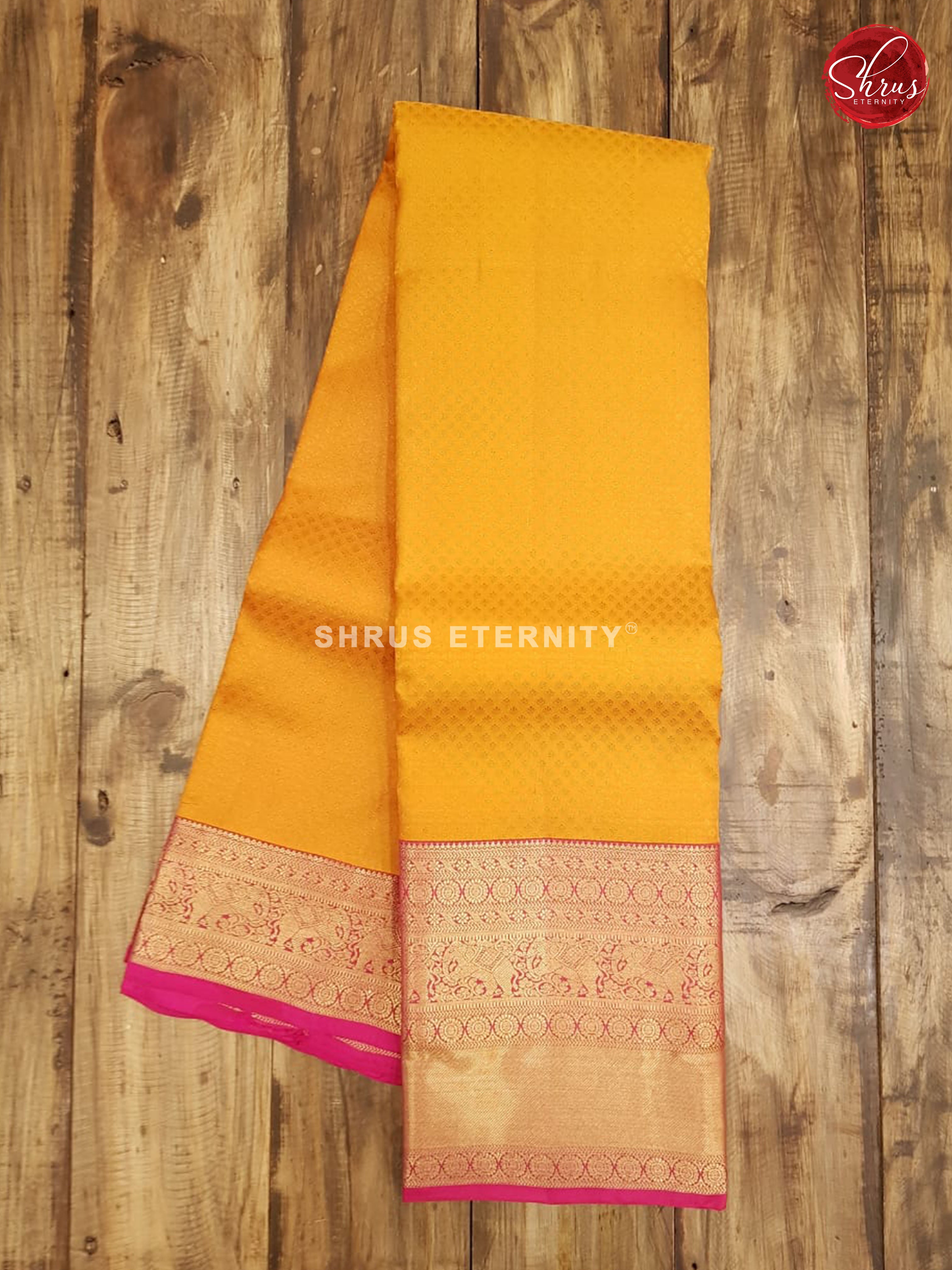 Mustard & Pink - Kanchipuram Silk - Shop on ShrusEternity.com