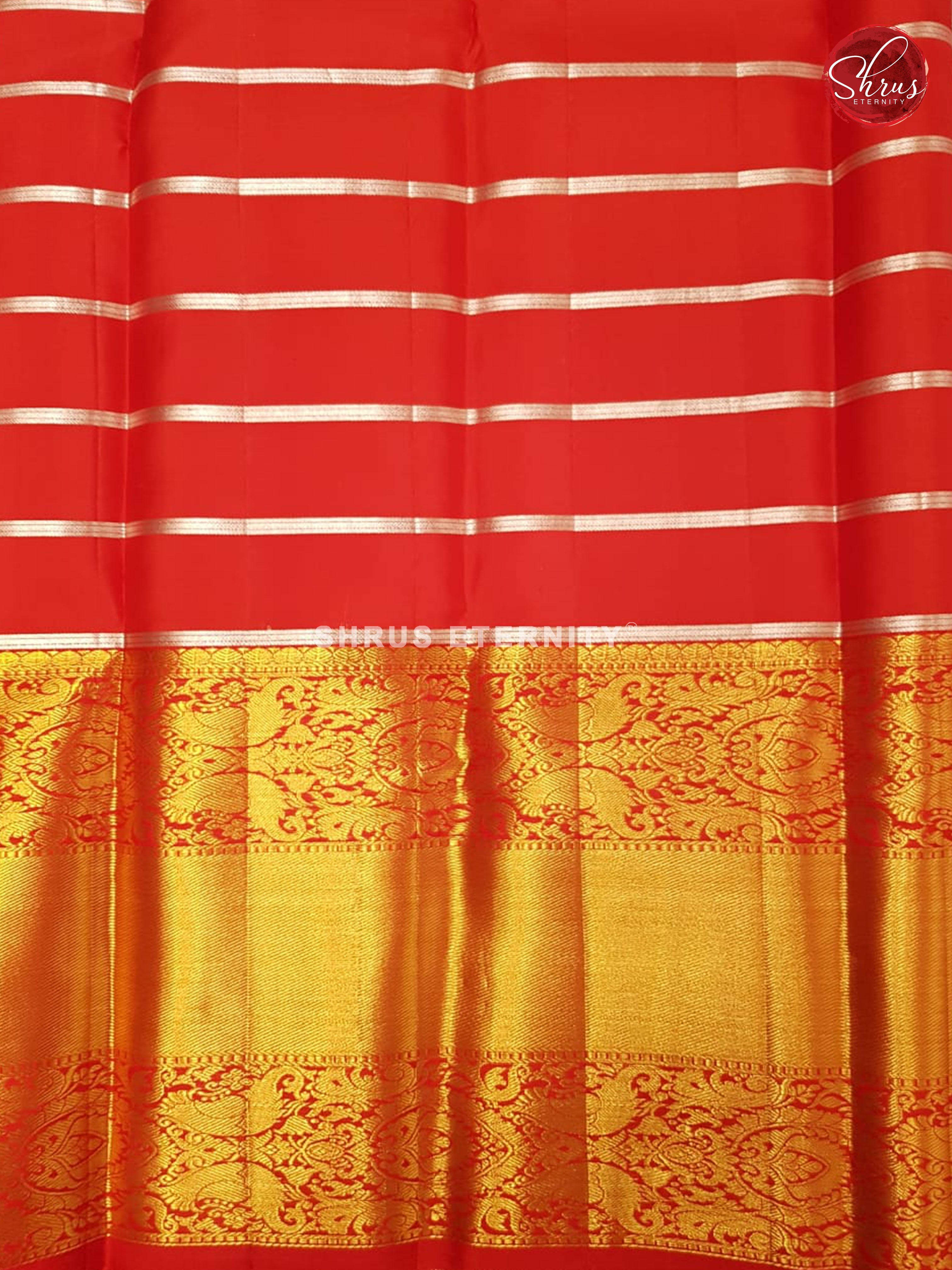 Light Lavender & Red - Kanchipuram Silk - Shop on ShrusEternity.com