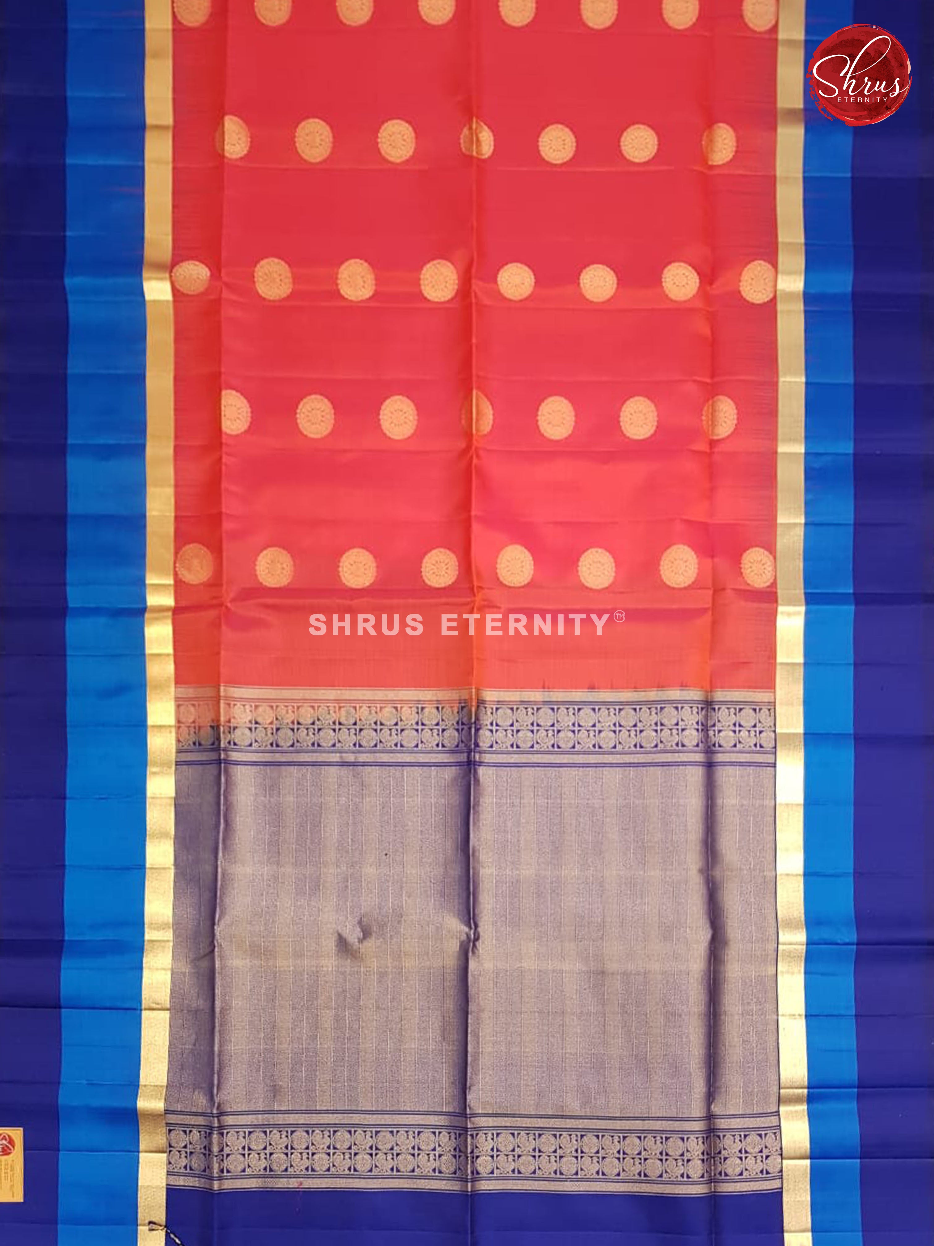Brick Orange & Royal  Blue - Soft Silk - Shop on ShrusEternity.com