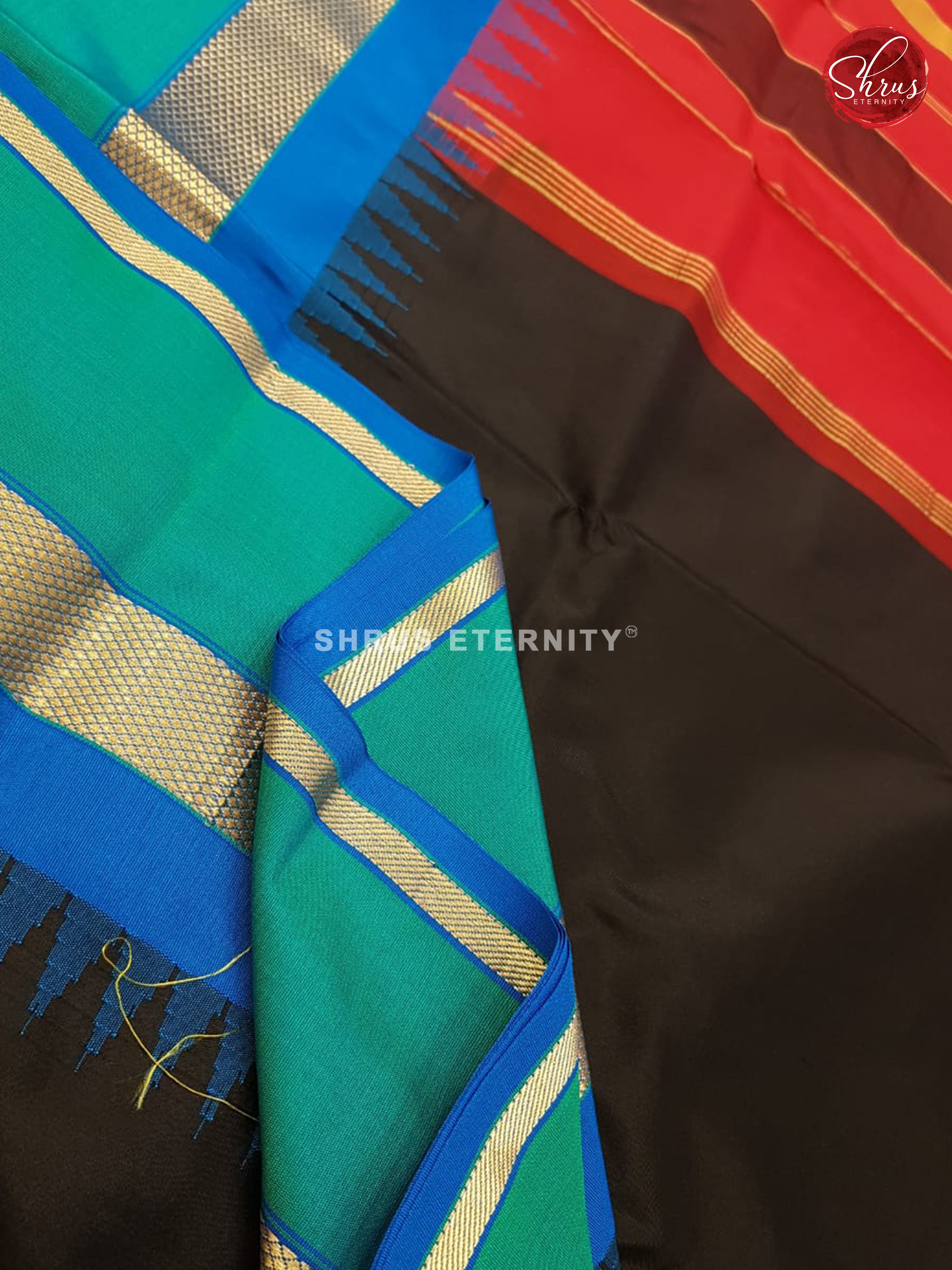Black & Red - Bangalore Silk - Shop on ShrusEternity.com