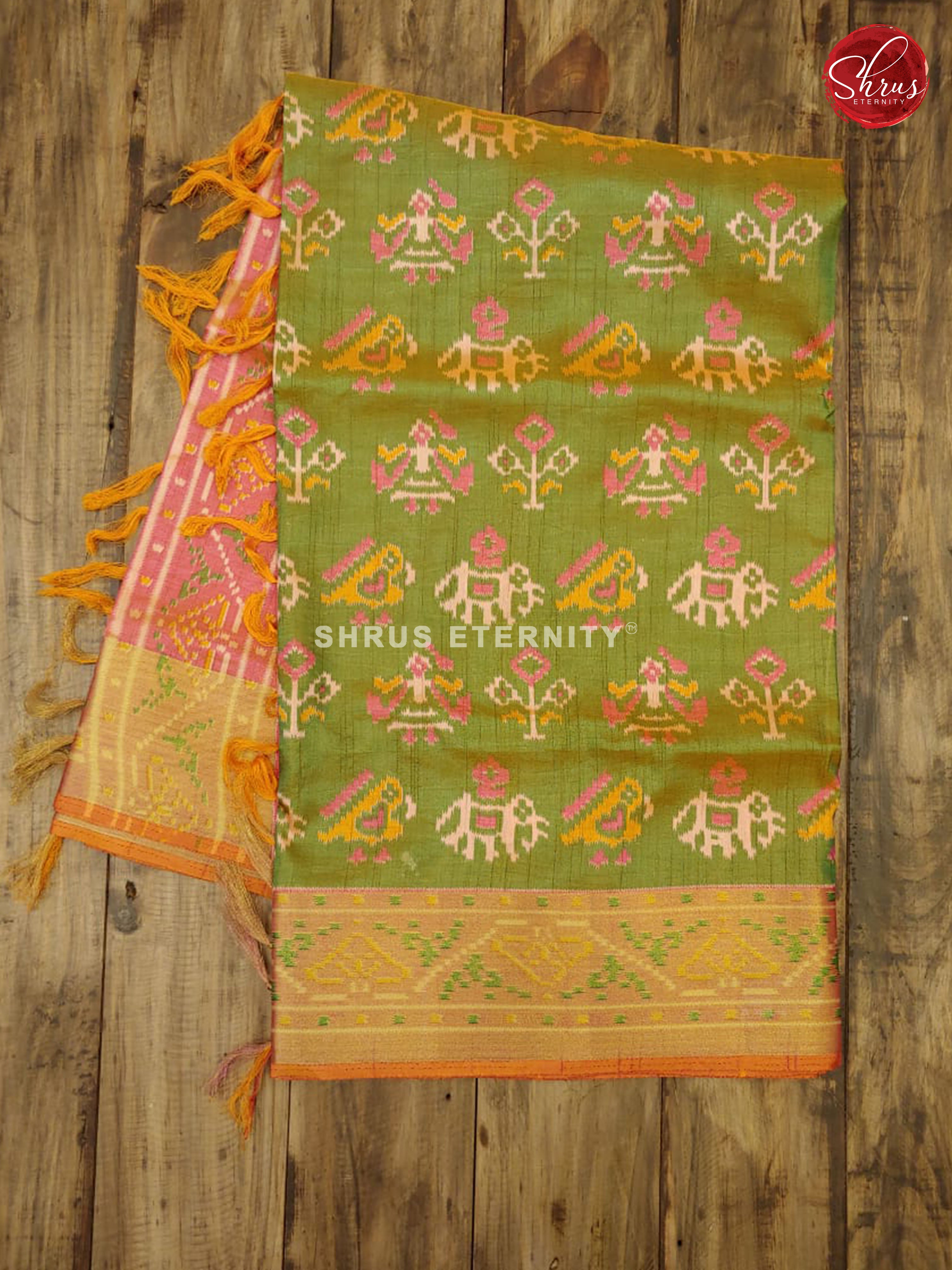 Green & Orange - Semi Patola - Shop on ShrusEternity.com