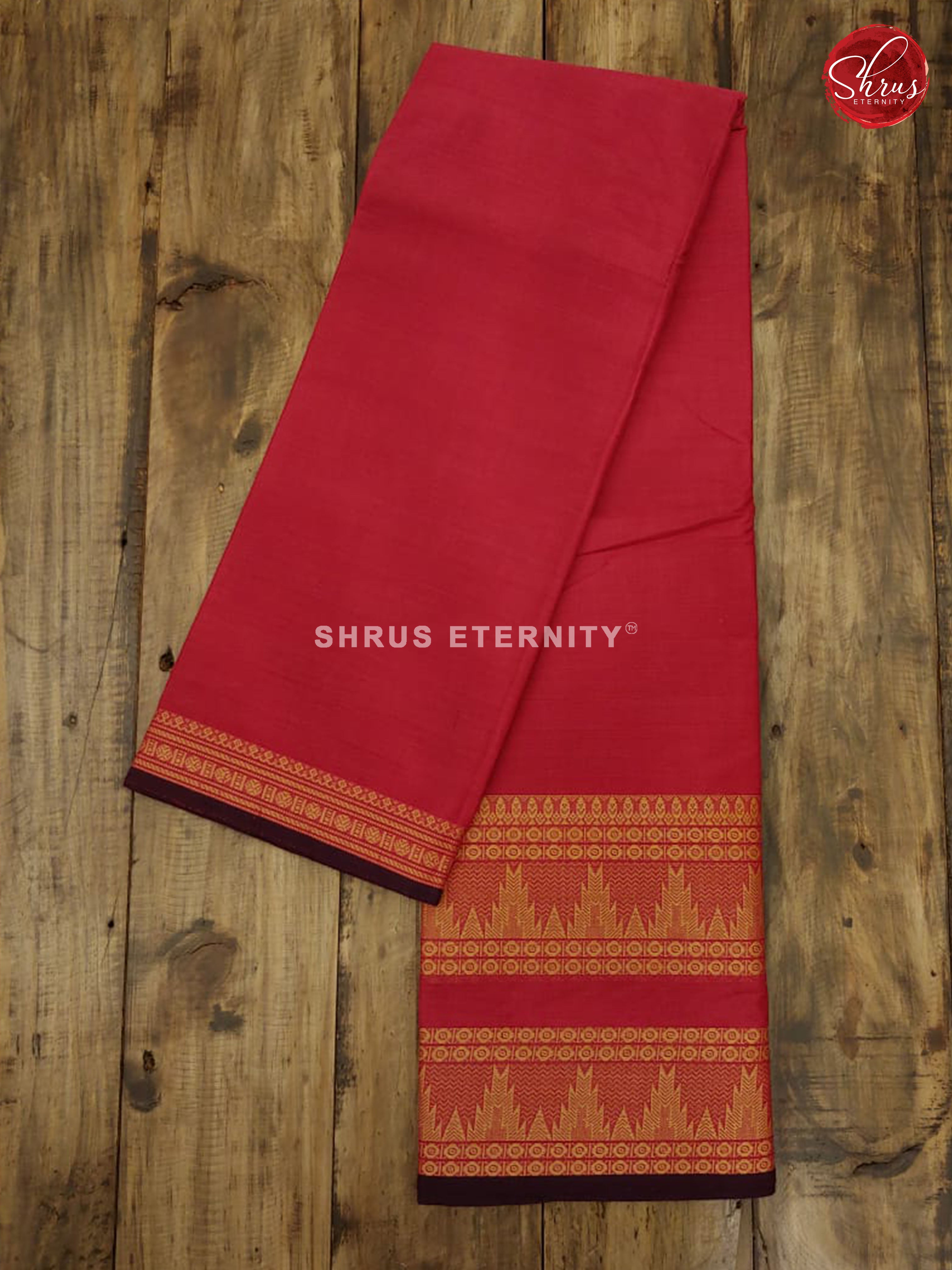 Red(Single Tone) - Chettinad Cotton - Shop on ShrusEternity.com