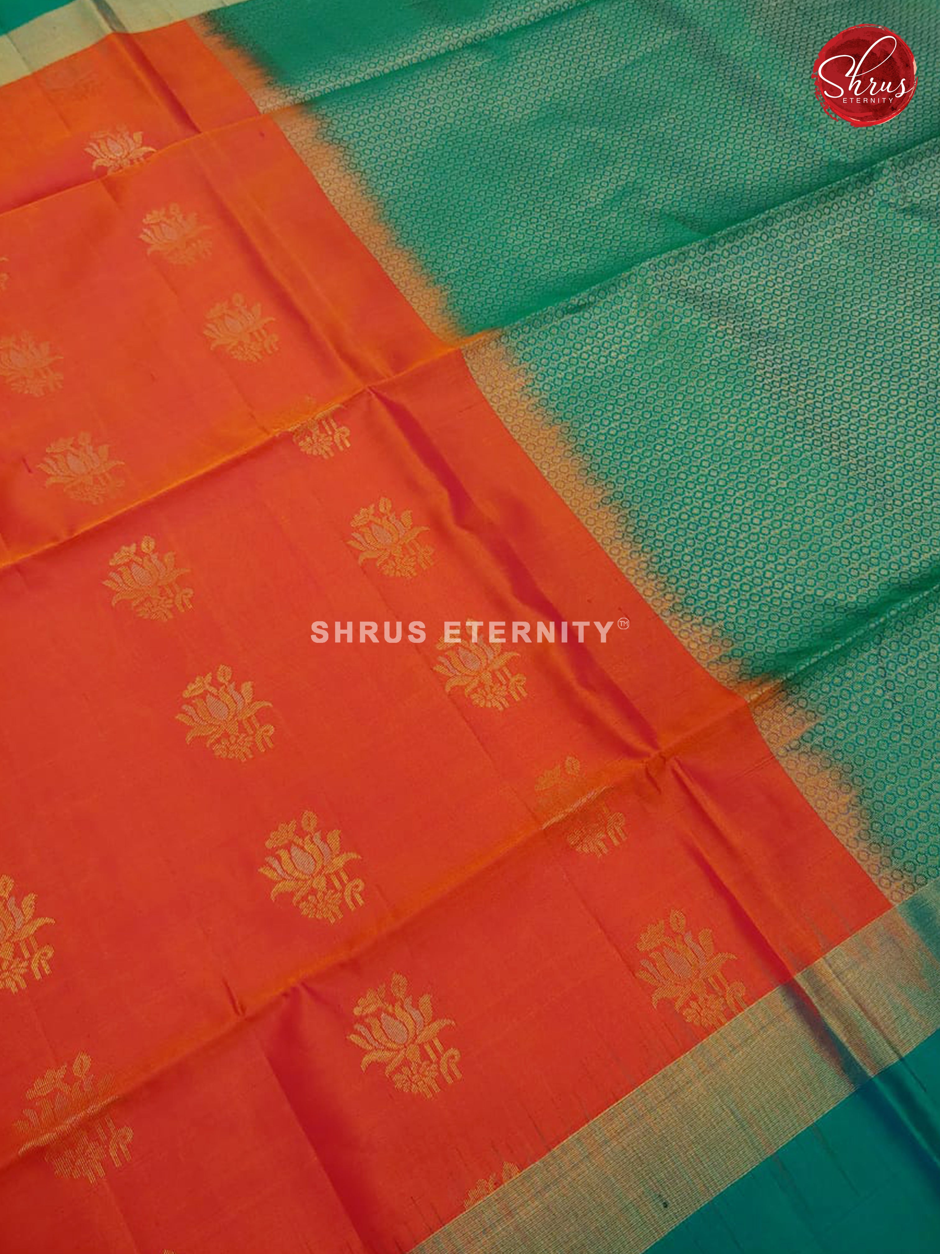 Orangish Green & Red - Soft Silk - Shop on ShrusEternity.com