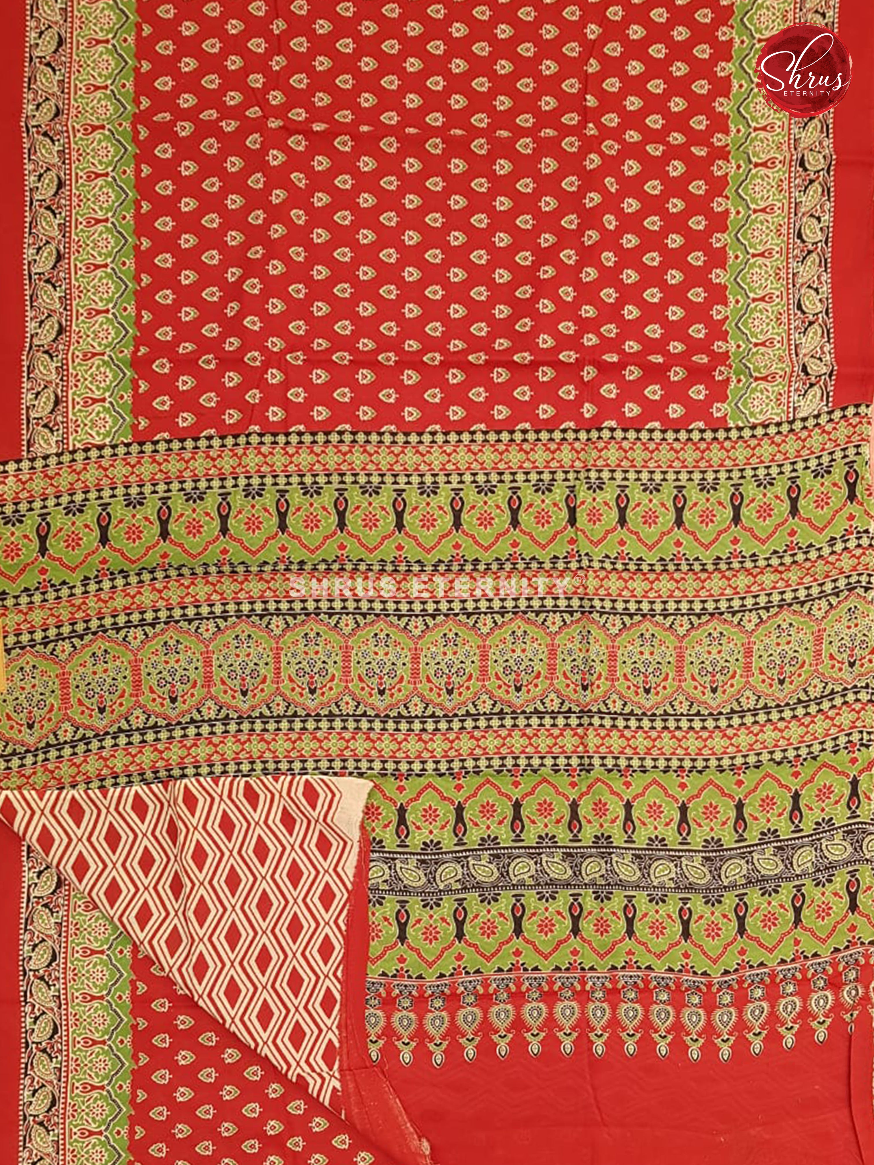 Red & Green - Jaipur Cotton - Shop on ShrusEternity.com