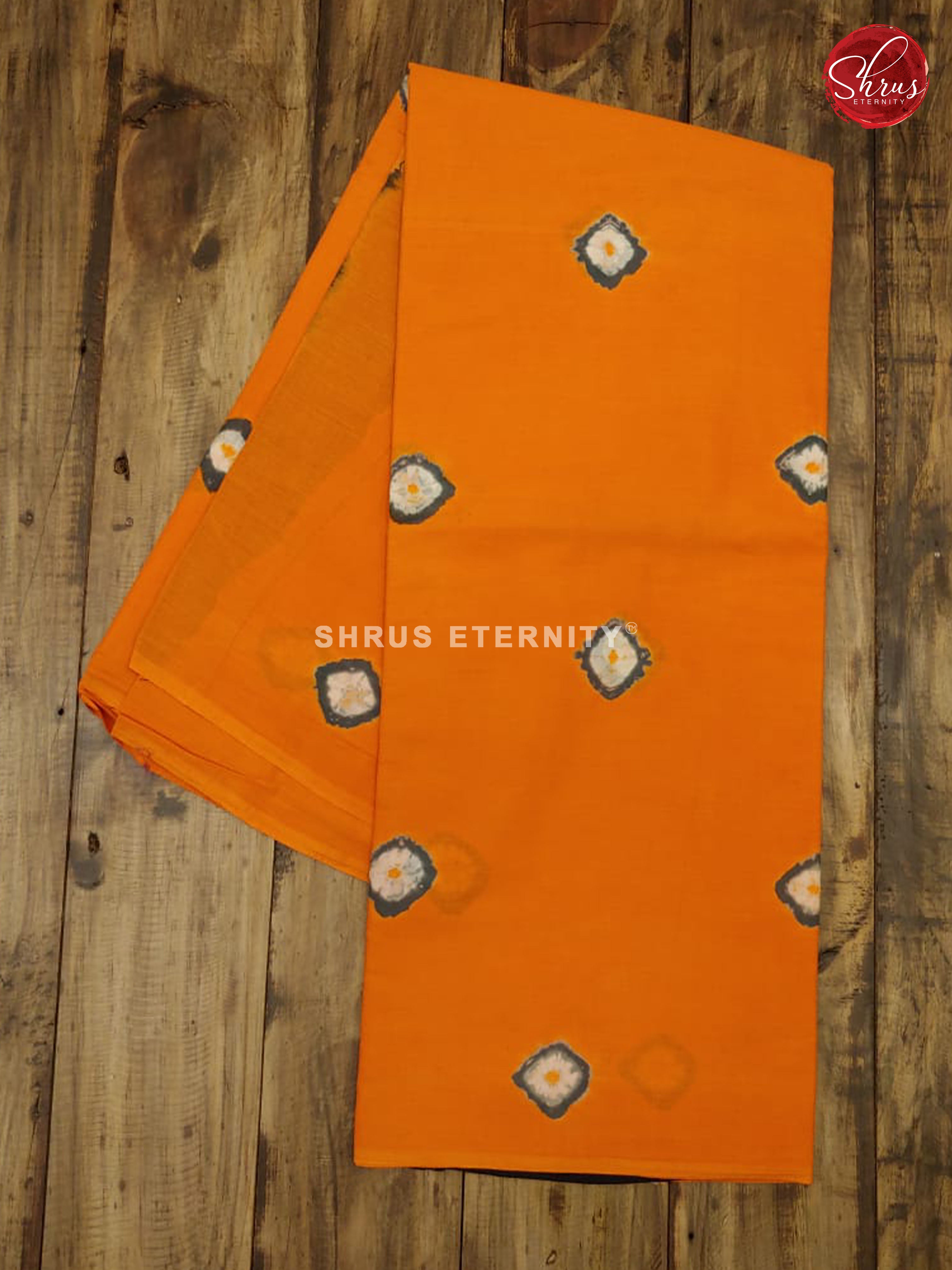 Orange & Black - Jaipur Cotton - Shop on ShrusEternity.com
