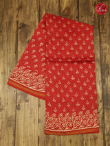 Red & White - Chanderi - Shop on ShrusEternity.com