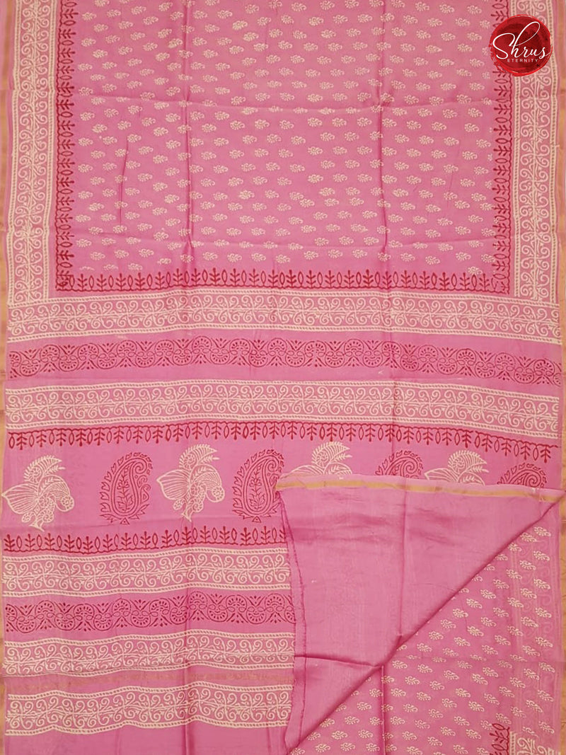 Baby Pink & White - Chanderi - Shop on ShrusEternity.com