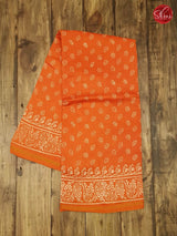 Orange(Single Tone) - Chanderi - Shop on ShrusEternity.com