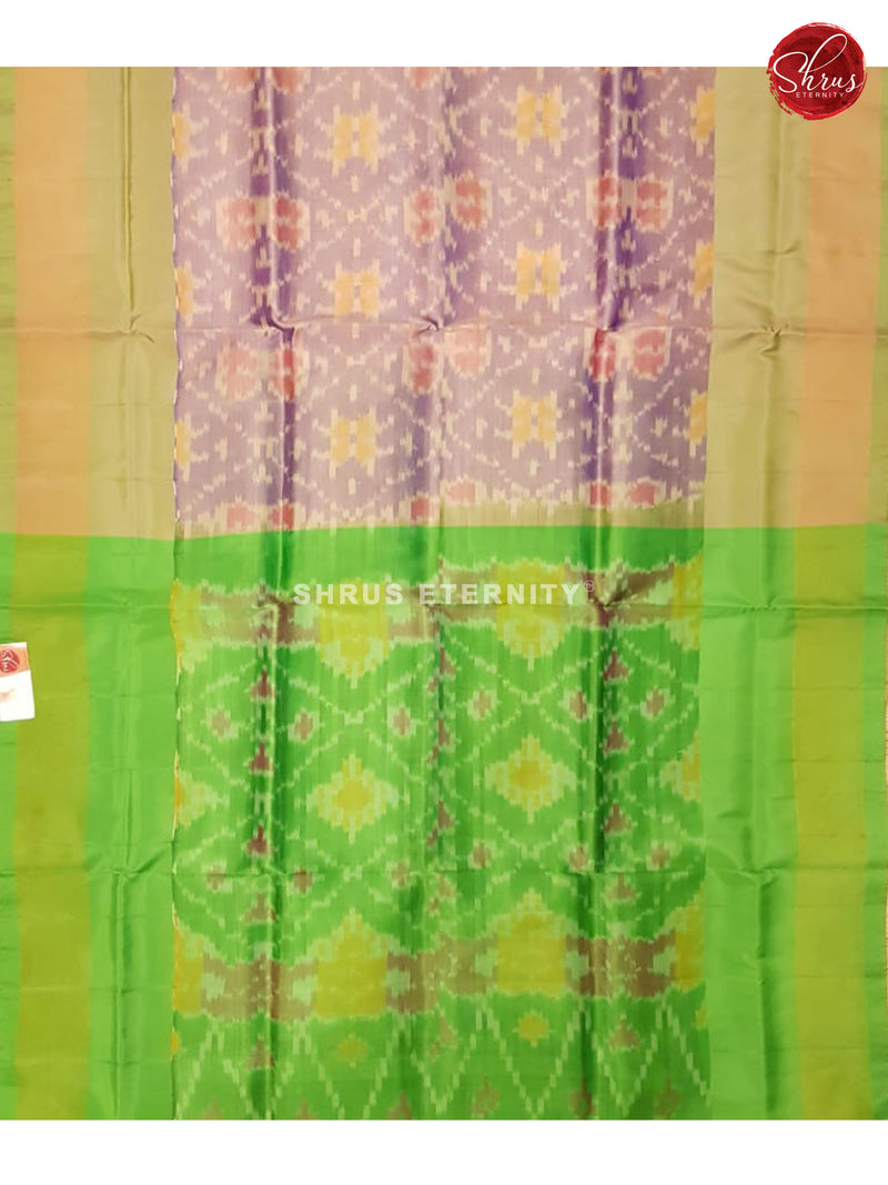 Lavender & Parrot green - Semi Uppada - Shop on ShrusEternity.com