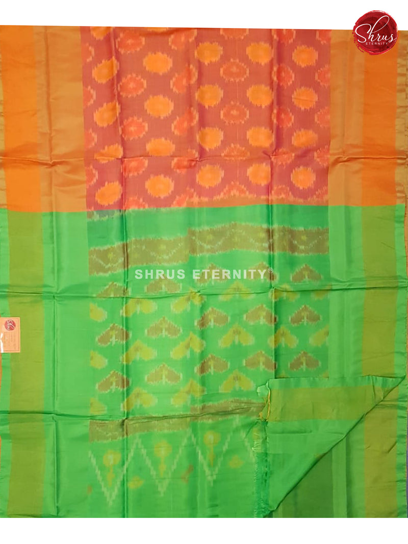 Orange & Green - Semi Uppada - Shop on ShrusEternity.com