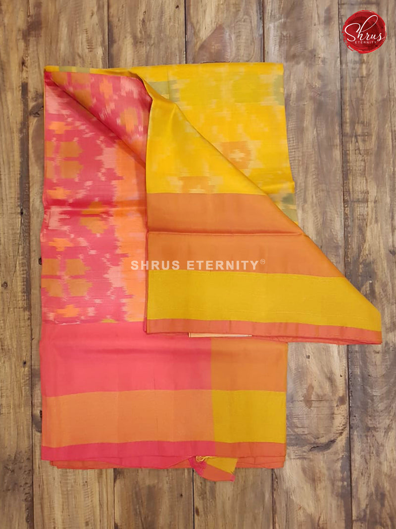 Yellow & Pink  - Semi Uppada - Shop on ShrusEternity.com