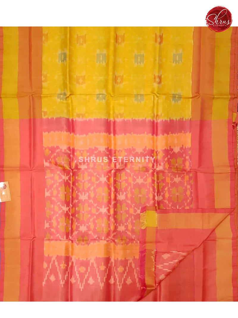 Yellow & Pink  - Semi Uppada - Shop on ShrusEternity.com