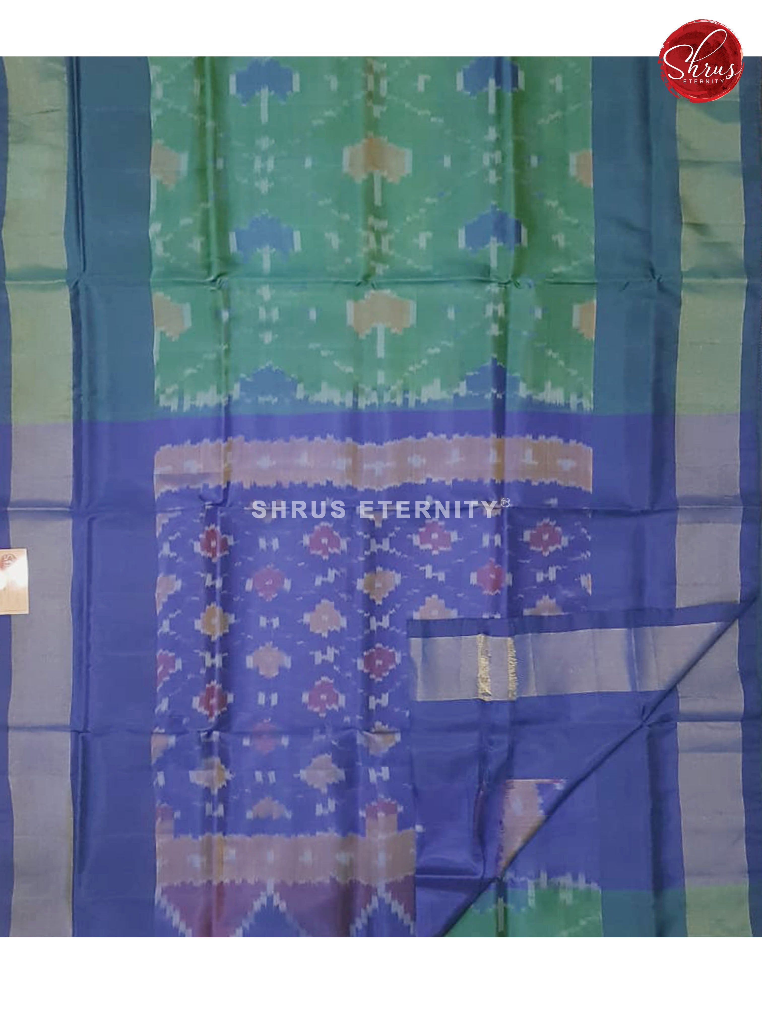 Green & Blue  - Semi Uppada - Shop on ShrusEternity.com