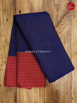Blue & Maroon - Semi Cotton Silk - Shop on ShrusEternity.com