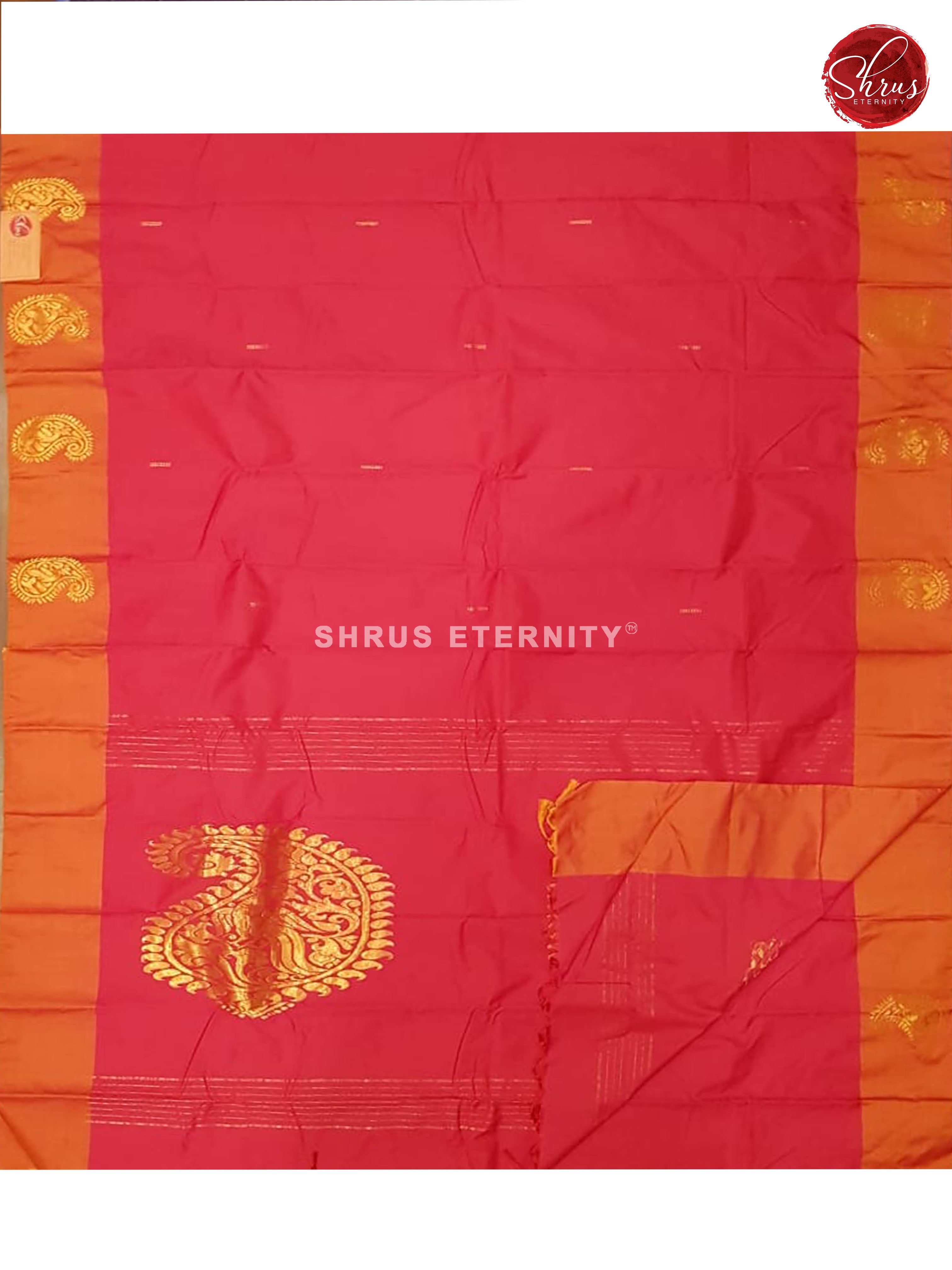 Red & Orange - Semi Cotton Silk - Shop on ShrusEternity.com
