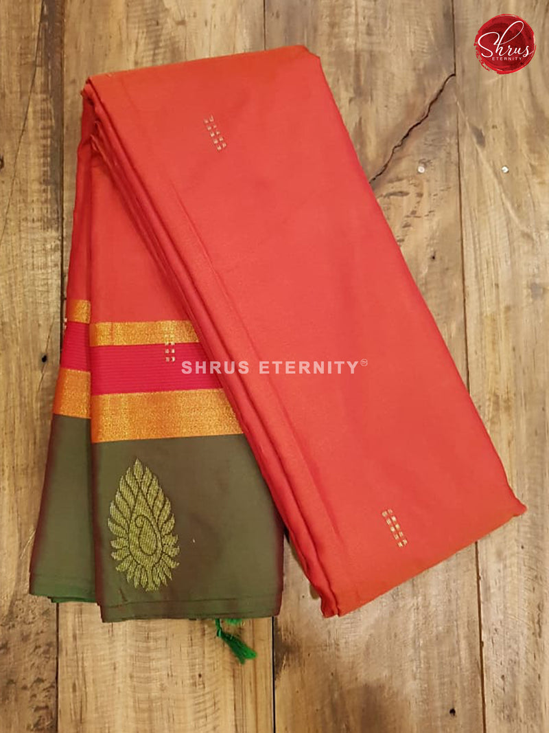 Brick Red & Green -  Semi Silk - Shop on ShrusEternity.com