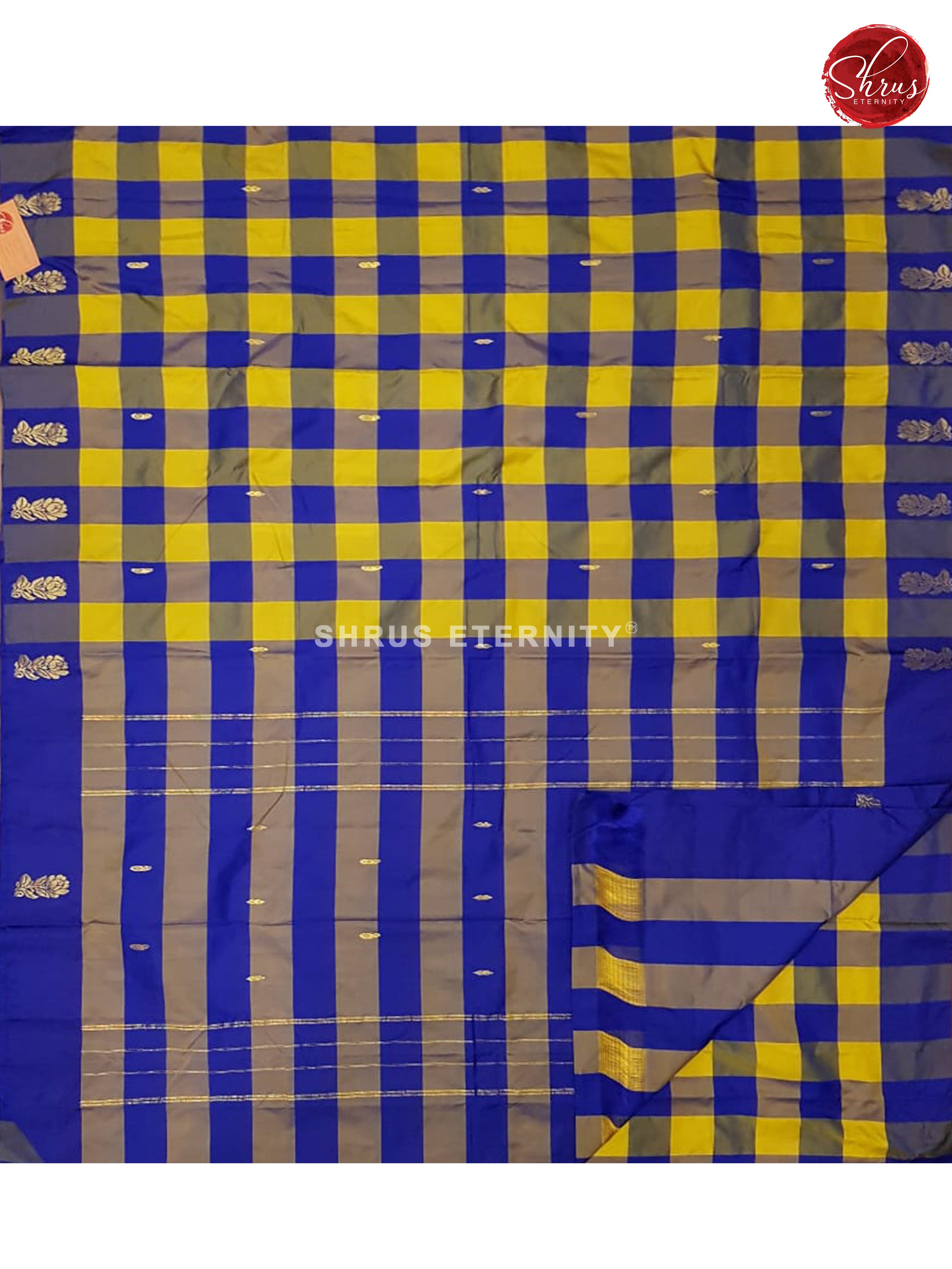 Yellow & Blue   -  Cotton Silk - Shop on ShrusEternity.com
