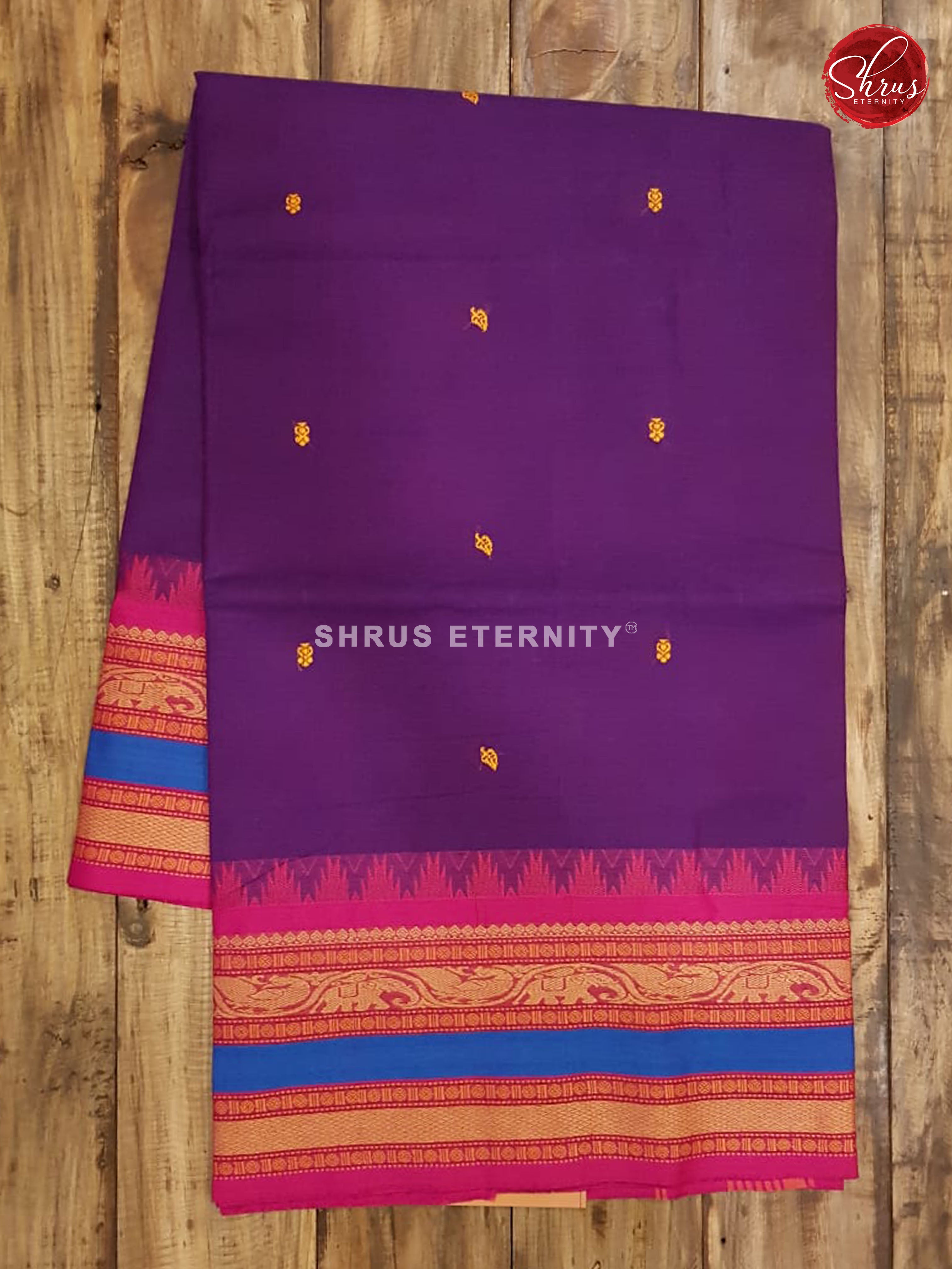 Purple & Pink  - Chettinad Cotton - Shop on ShrusEternity.com