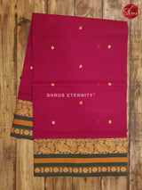 Dark Pink & Green  - Chettinad Cotton - Shop on ShrusEternity.com