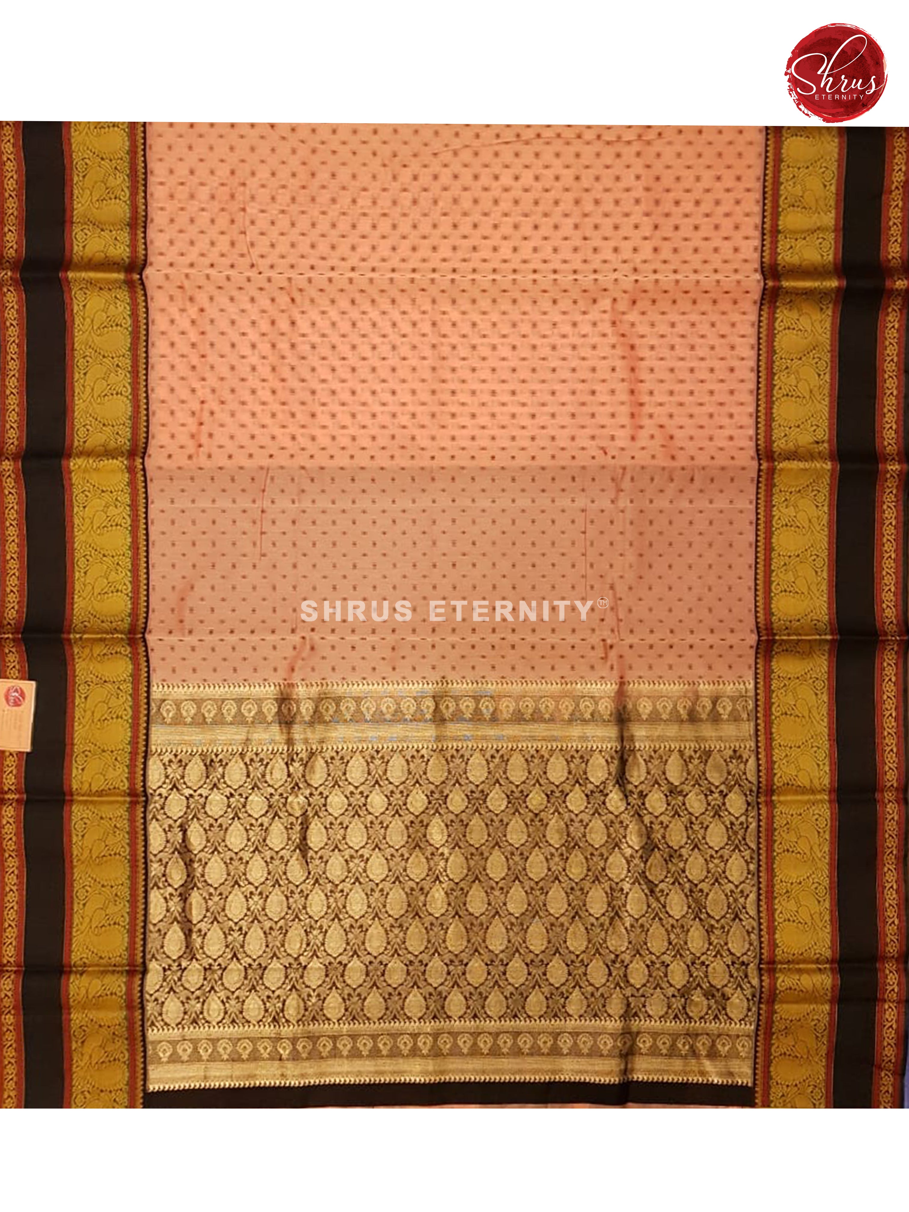 Peach & Black  - Silk Cotton - Shop on ShrusEternity.com