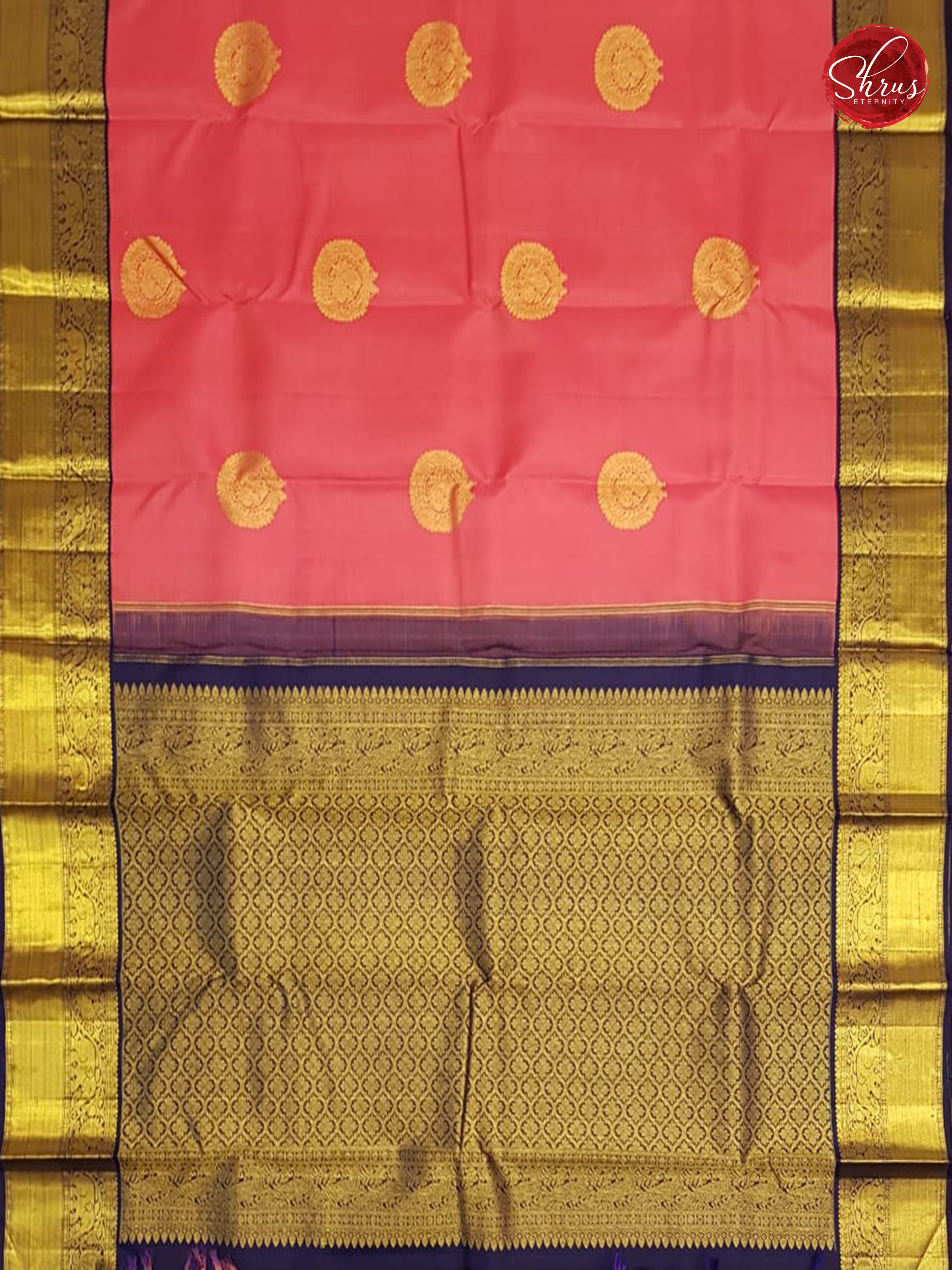 Pink & Blue - Kanchipuram Silk - Shop on ShrusEternity.com