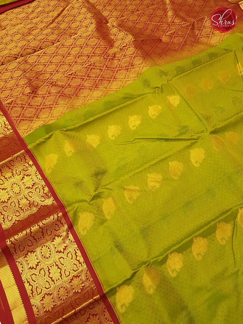 Green & Maroon - Kanchipuram Silk - Shop on ShrusEternity.com
