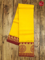Yellow & Maroon - Kanchipuram Silk - Shop on ShrusEternity.com