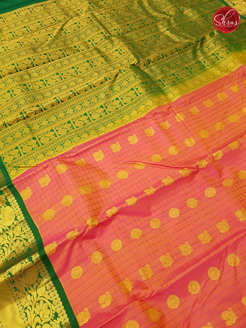 Pink & Green - Kanchipuram Silk - Shop on ShrusEternity.com