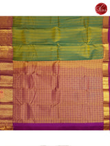 Double Shaded Green & Purple - Kanchipuram Silk - Shop on ShrusEternity.com
