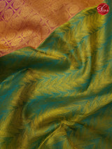 Double Shaded Green & Purple - Kanchipuram Silk - Shop on ShrusEternity.com