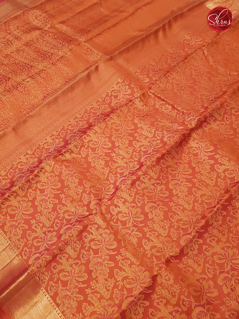 Brick & Pink - Kanchipuram Silk - Shop on ShrusEternity.com
