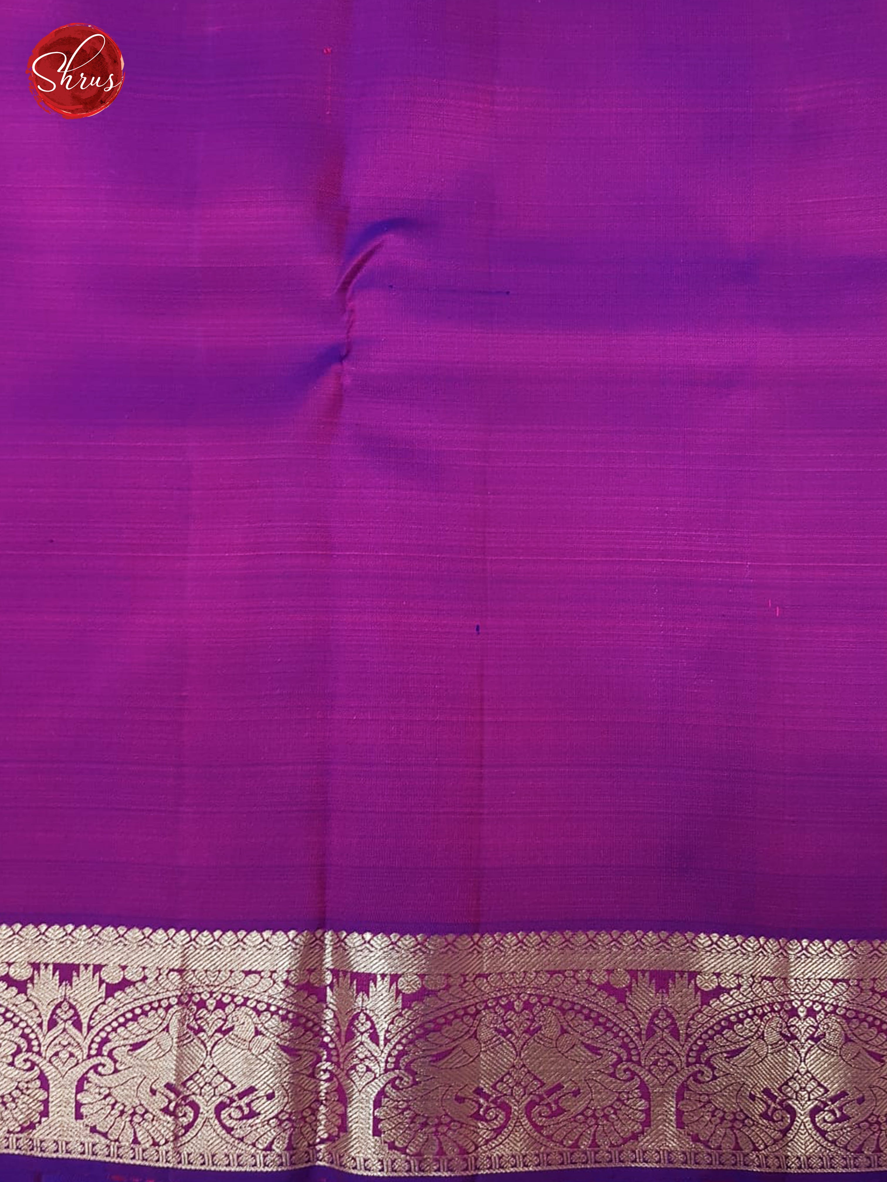 Rani Pink & Purple - Kanchipuram Silk with Border & Gold zari - Shop on ShrusEternity.com