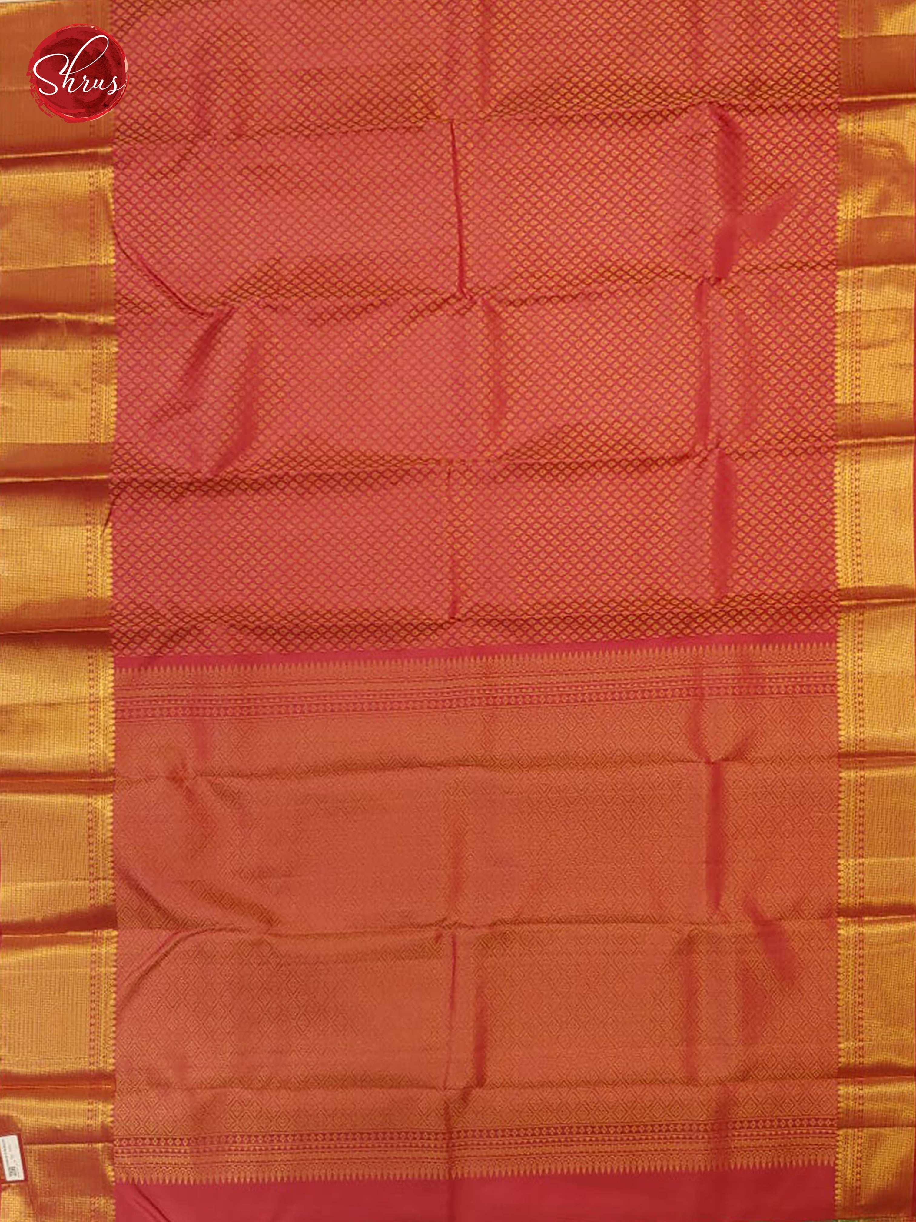 Pink(Single Tone) - Kanchipuram Silk with Border & Gold zari - Shop on ShrusEternity.com