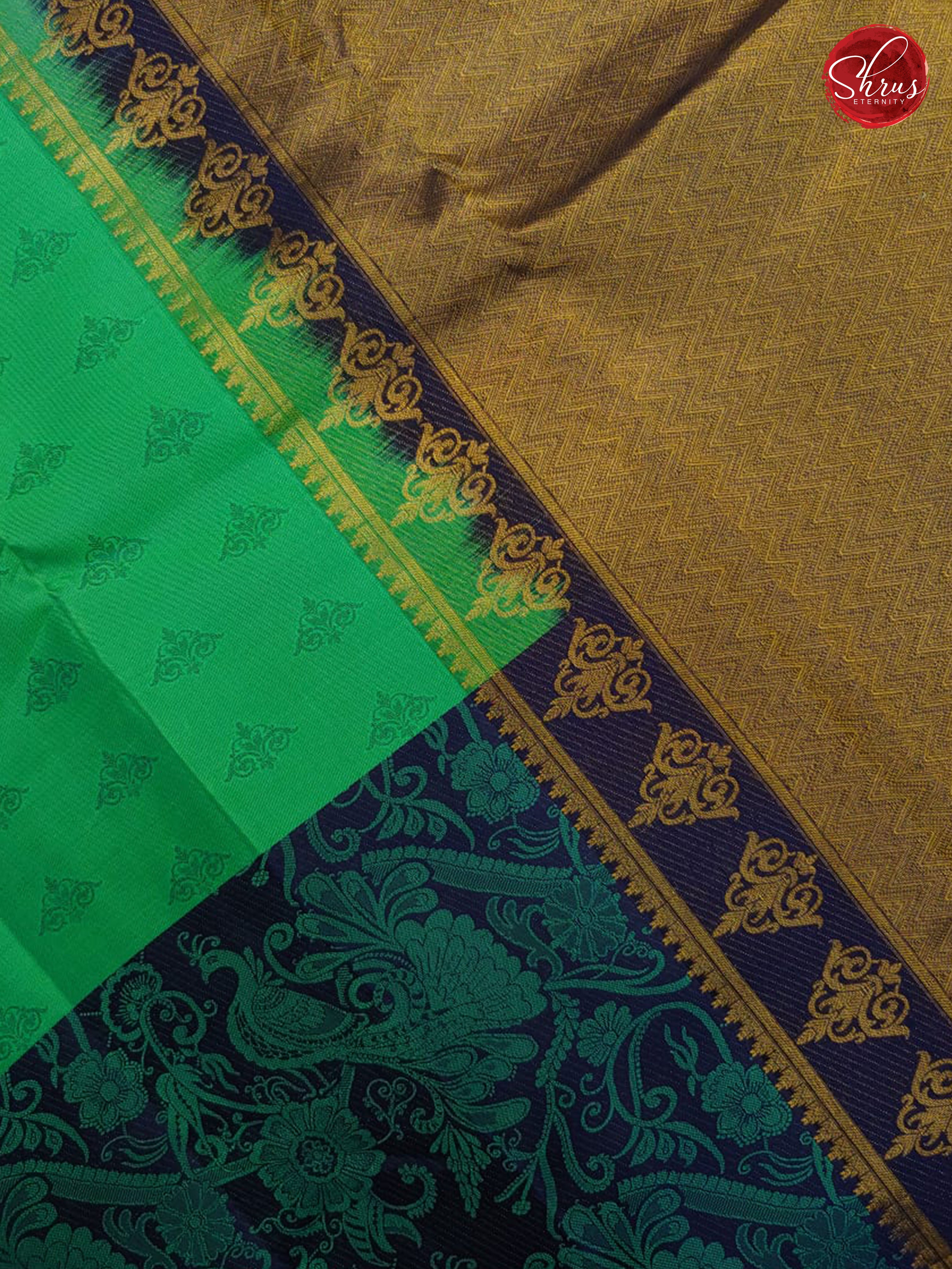 Green & & Blue - Kanchipuram Silk - Shop on ShrusEternity.com