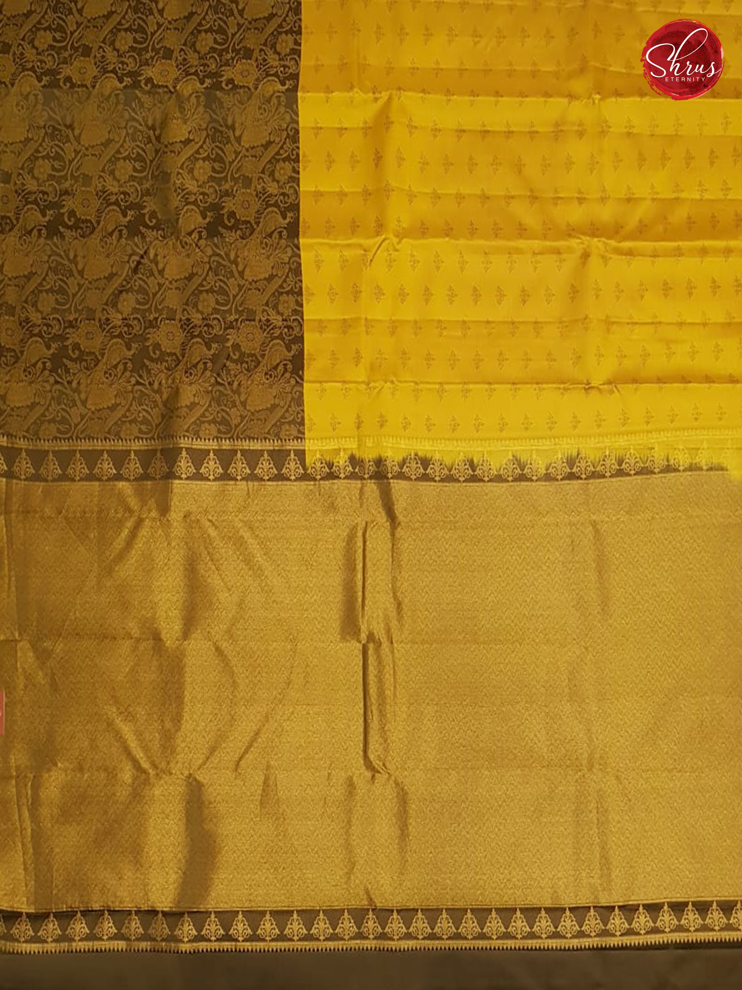 Mustard & Brown - Kanchipuram Silk - Shop on ShrusEternity.com