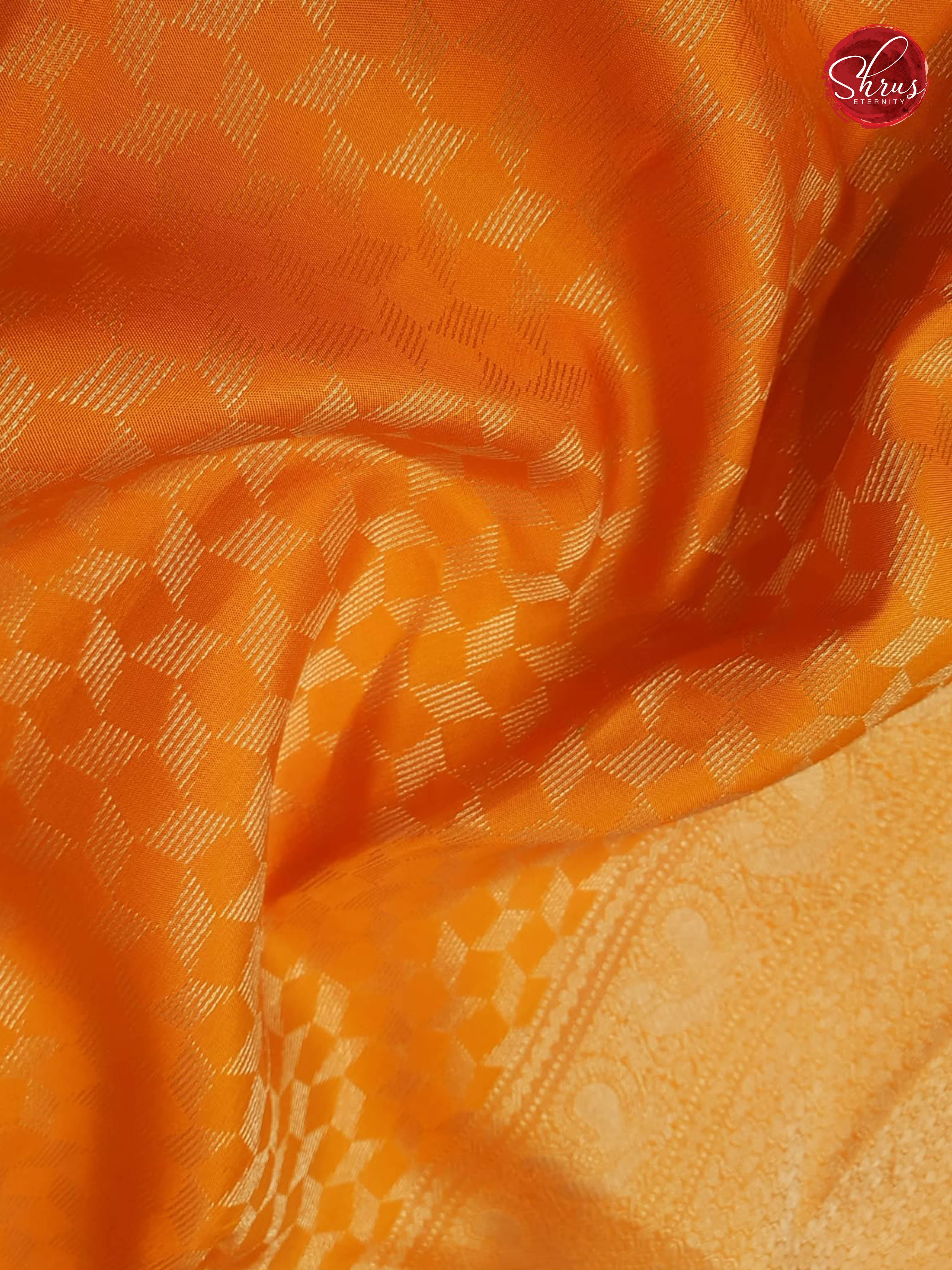 Orange(Single Tone) - Kanchipuram Silk - Shop on ShrusEternity.com