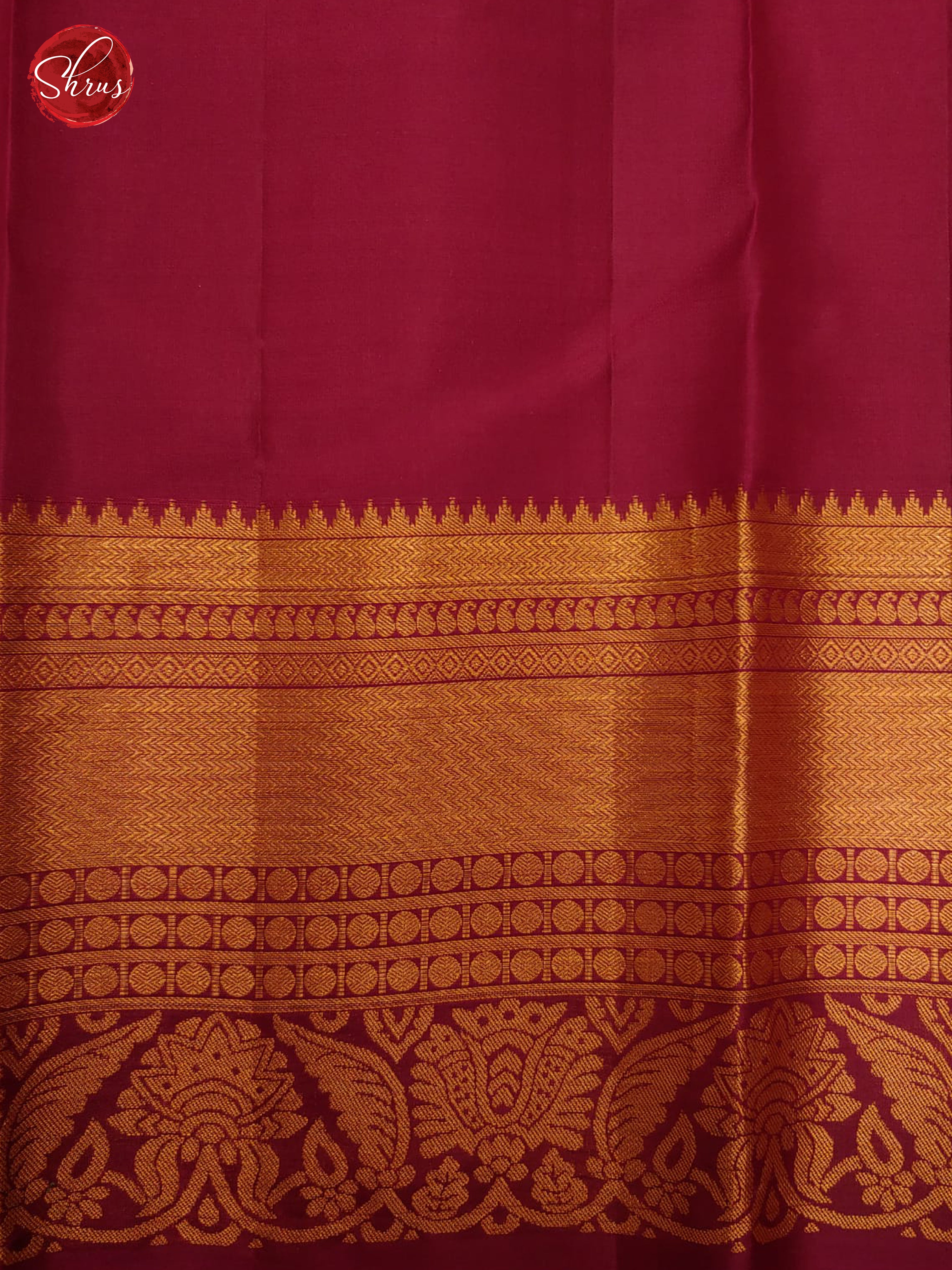 Purple(Single Tone) - Kanchipuram Silk with Border & Gold zari - Shop on ShrusEternity.com