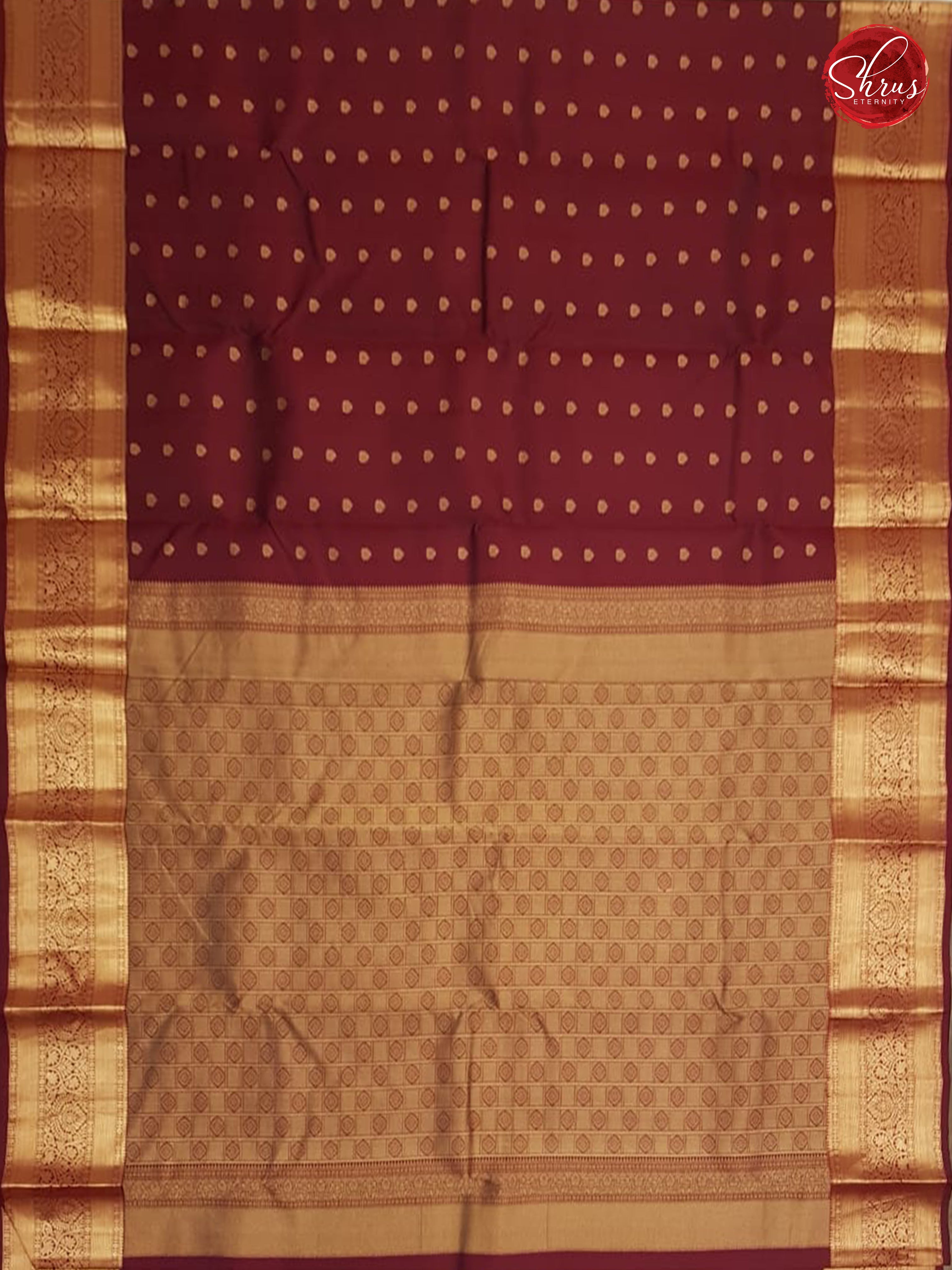 Maroon (Single Tone) - Kanchipuram Silk - Shop on ShrusEternity.com