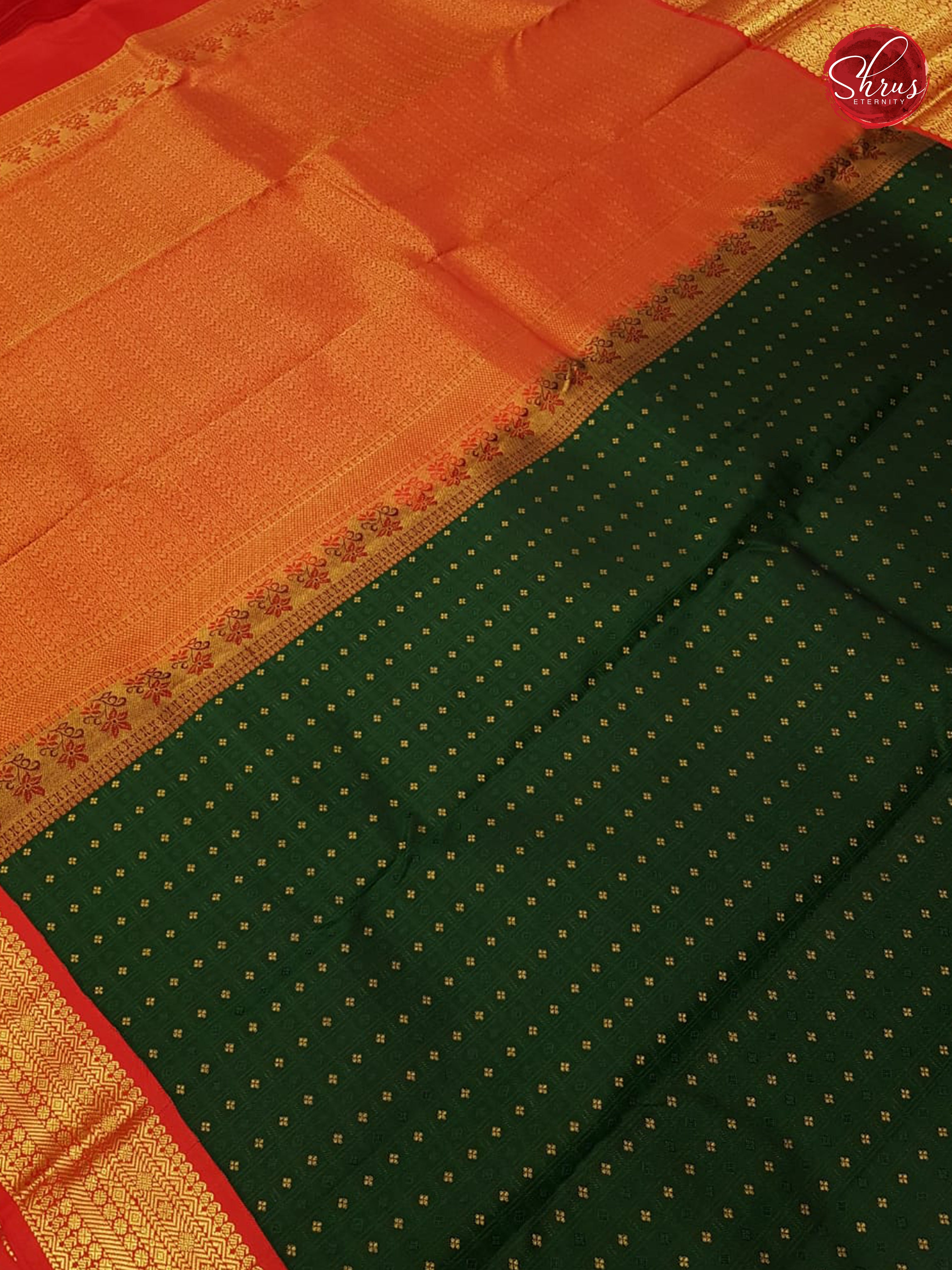 Green & Red - Kanchipuram Silk - Shop on ShrusEternity.com