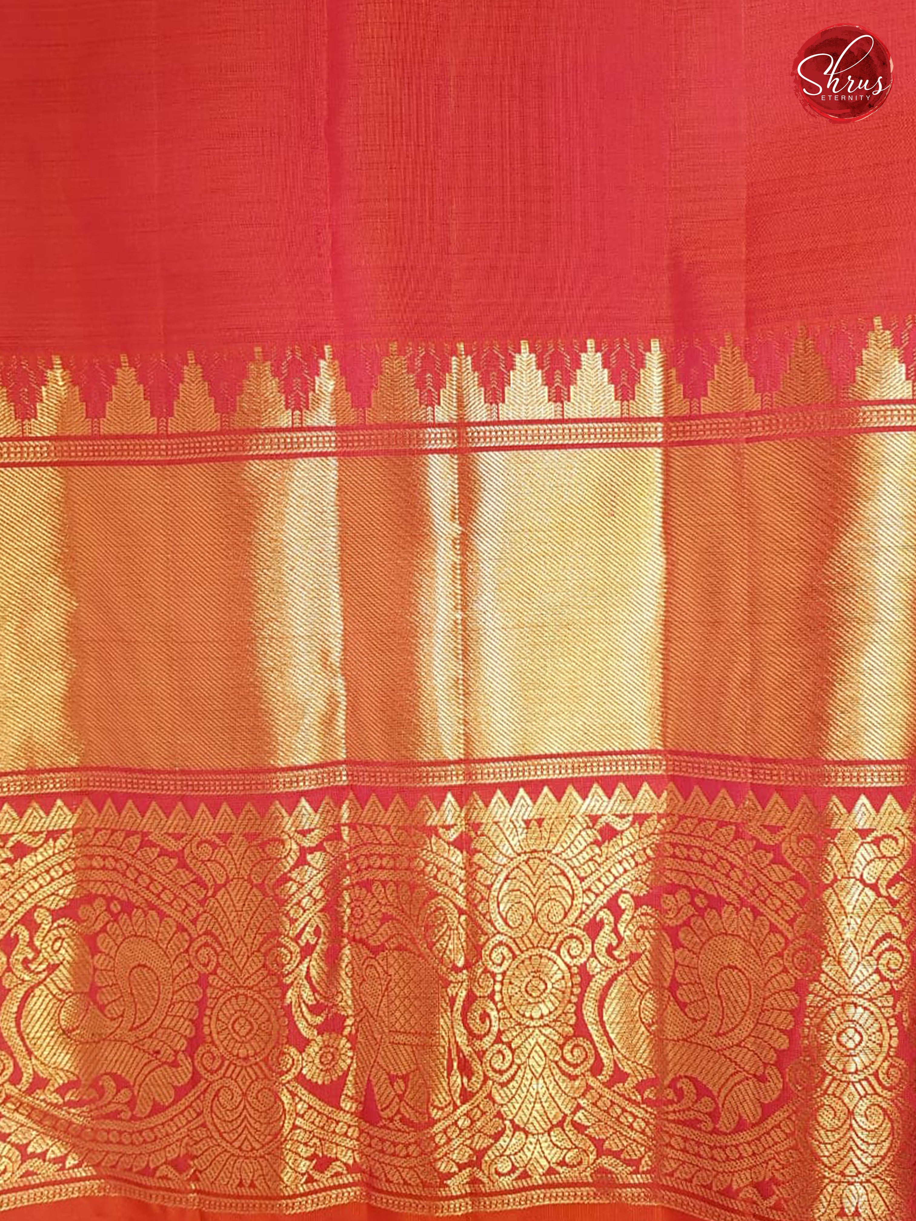 Green & Orange - Kanchipuram Silk - Shop on ShrusEternity.com