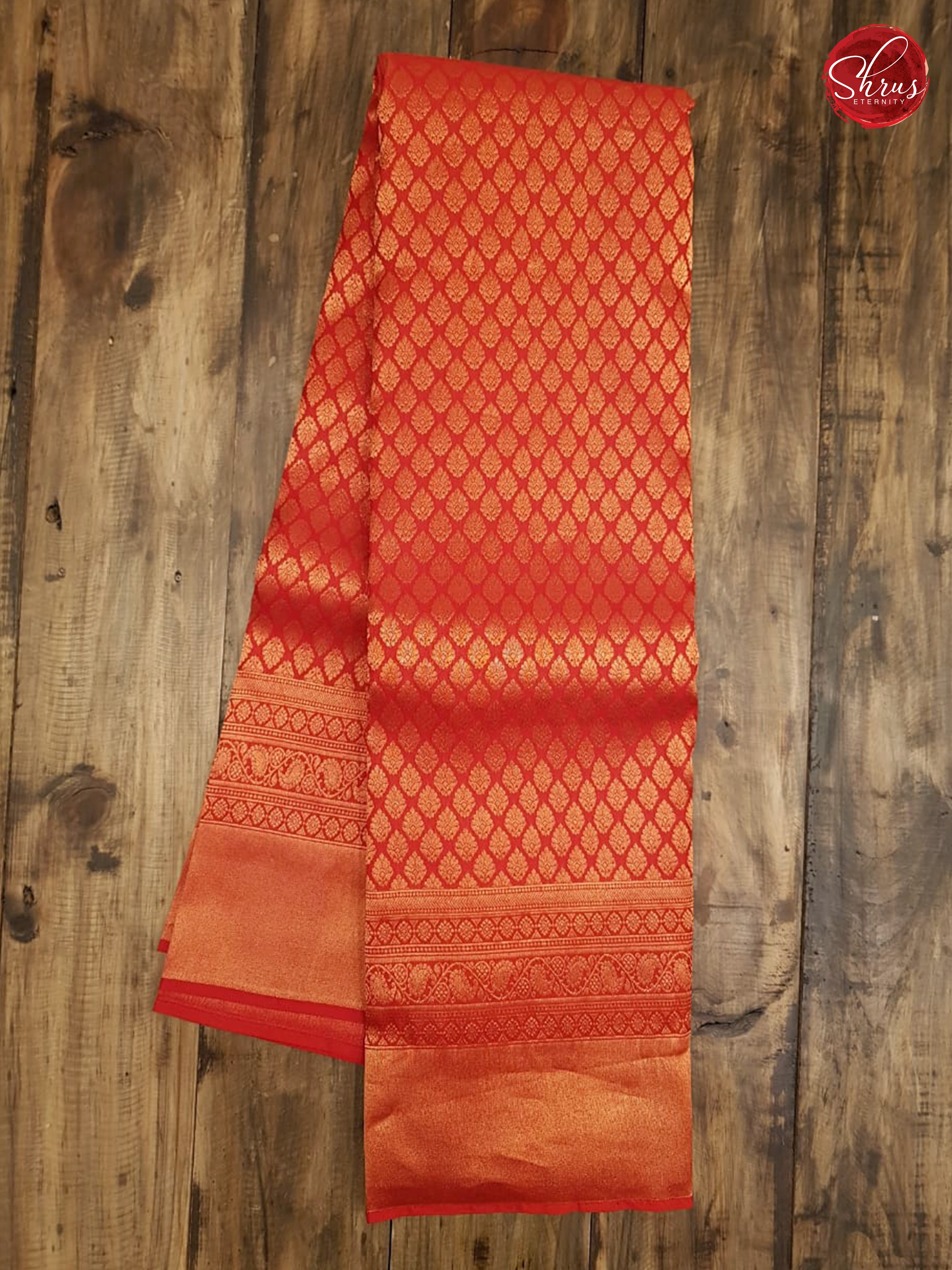 Red( Single tone) - Kanchipuram Silk - Shop on ShrusEternity.com