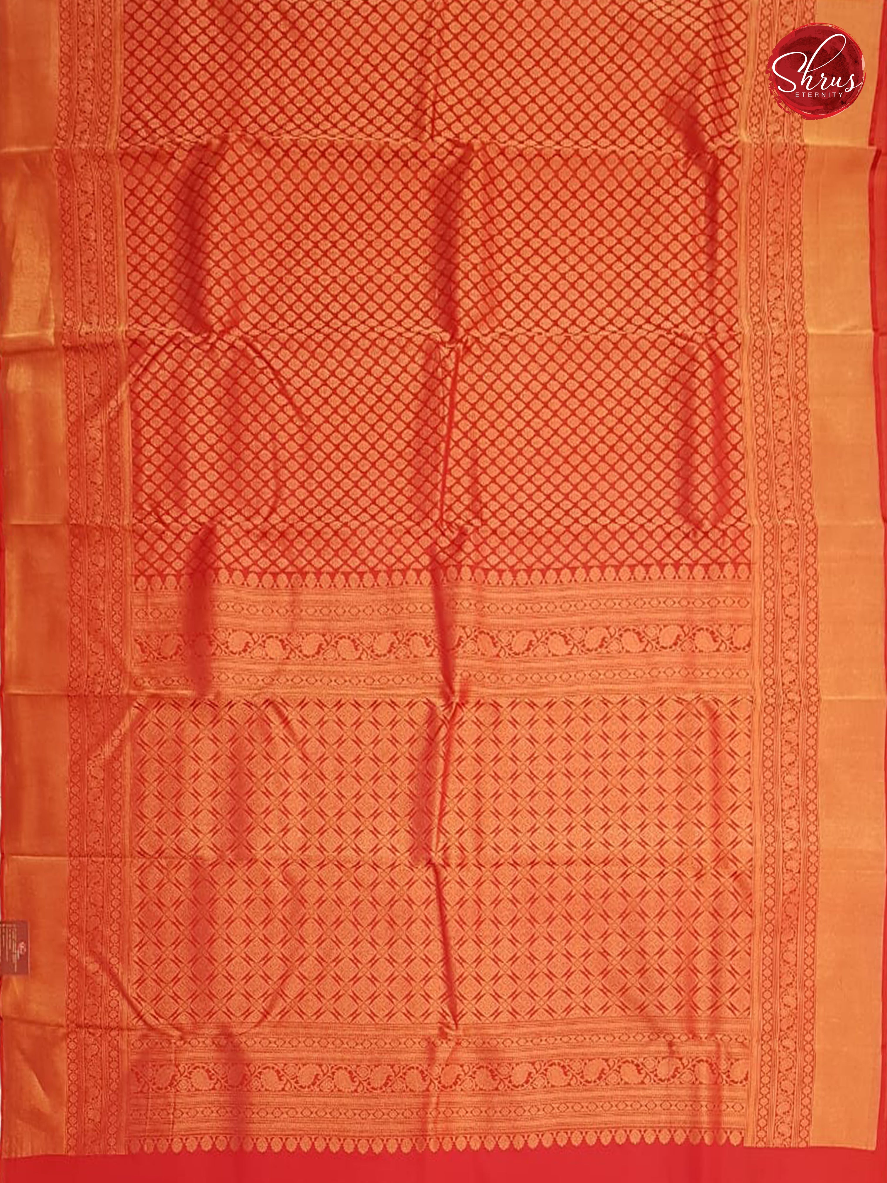 Red( Single tone) - Kanchipuram Silk - Shop on ShrusEternity.com