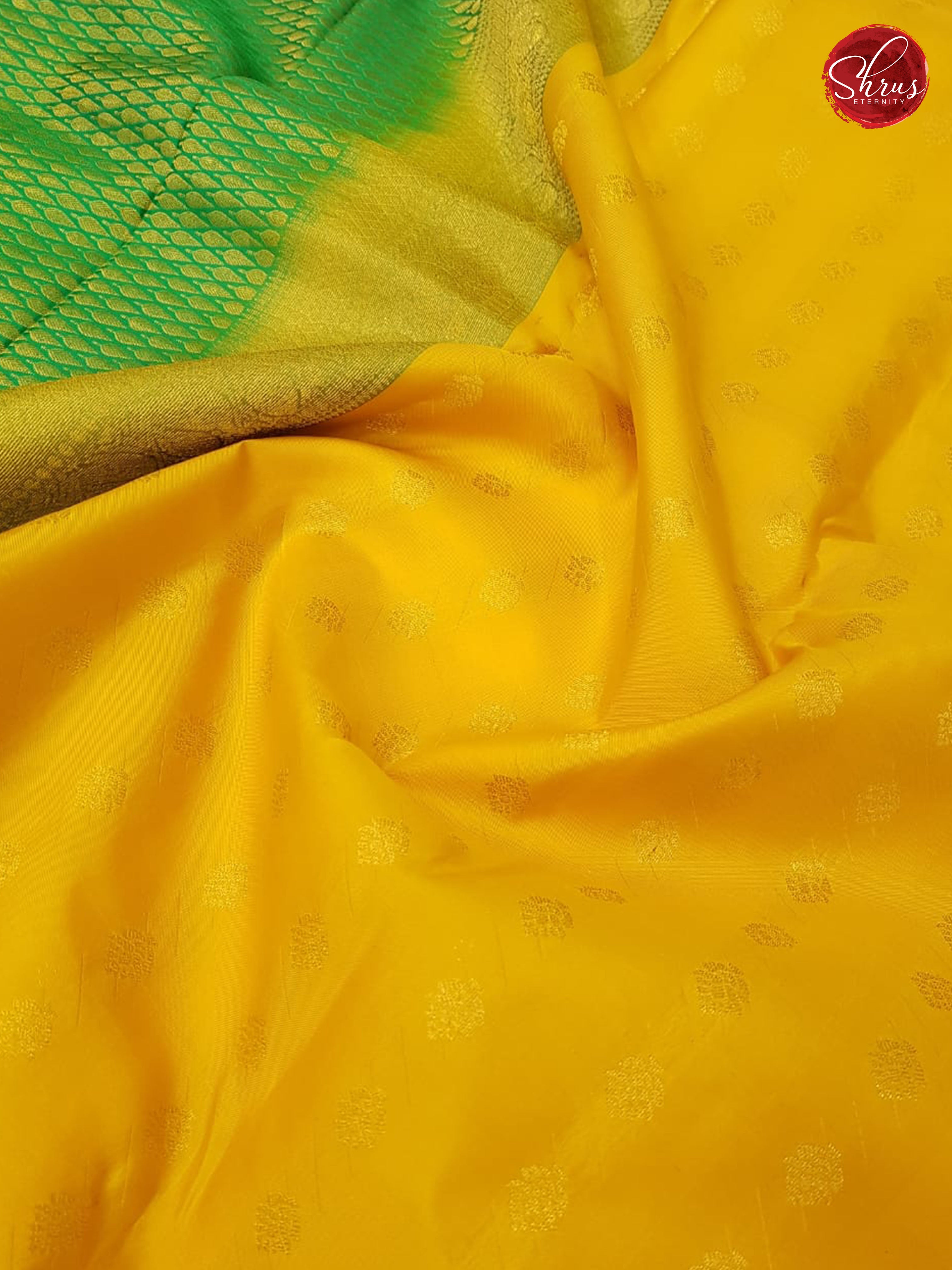 Yellow & Green - Kanchipuram Silk - Shop on ShrusEternity.com