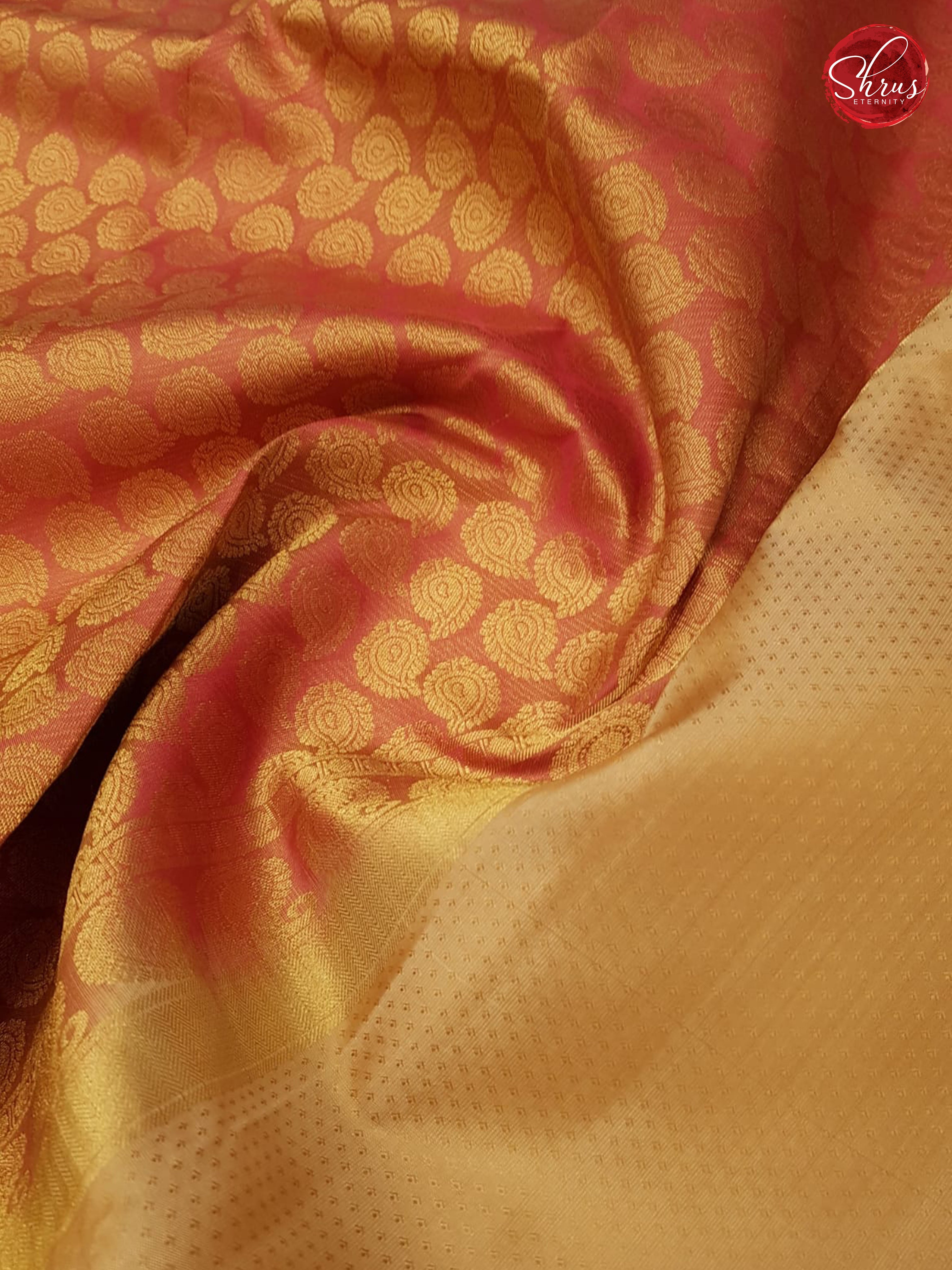 Chickoo & Brick Orange - Kanchipuram Silk - Shop on ShrusEternity.com