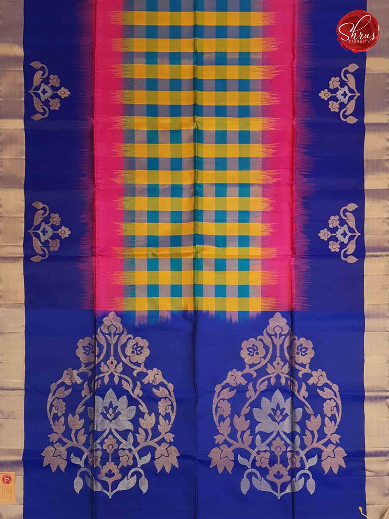 Pink/ Multicolor & Blue - Soft Silk - Shop on ShrusEternity.com